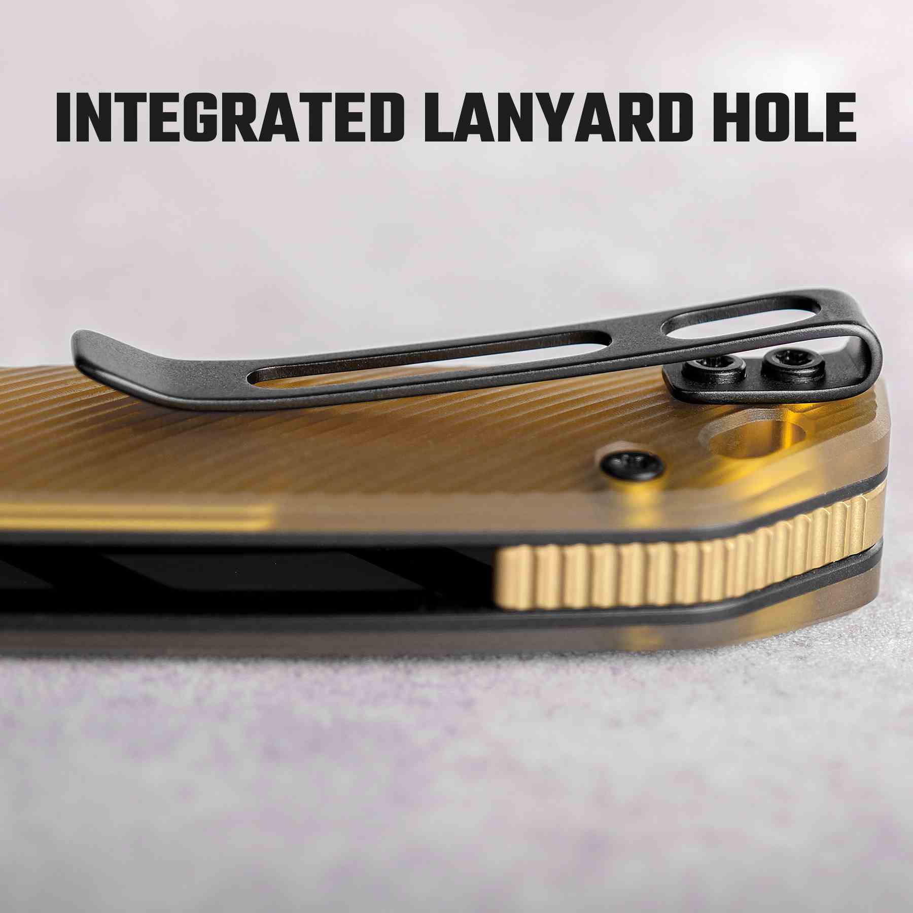Vosteed Marten knife integrated lanyard hole and pocket clip