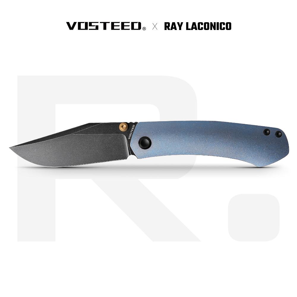 Vosteed Vallhund Frame Lock Knife - Blue Titanium Handle