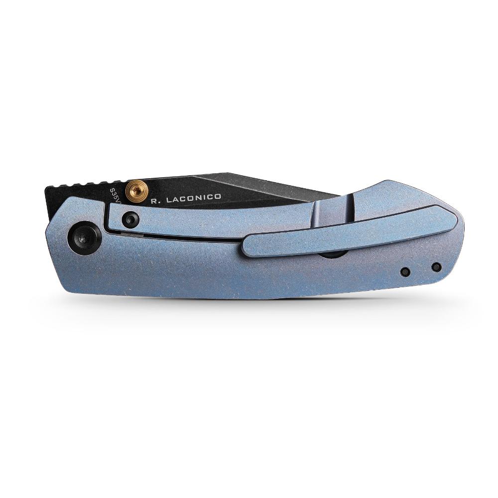 Vosteed Vallhund Knife with Blue Titanium Handle - R. Laconico Design