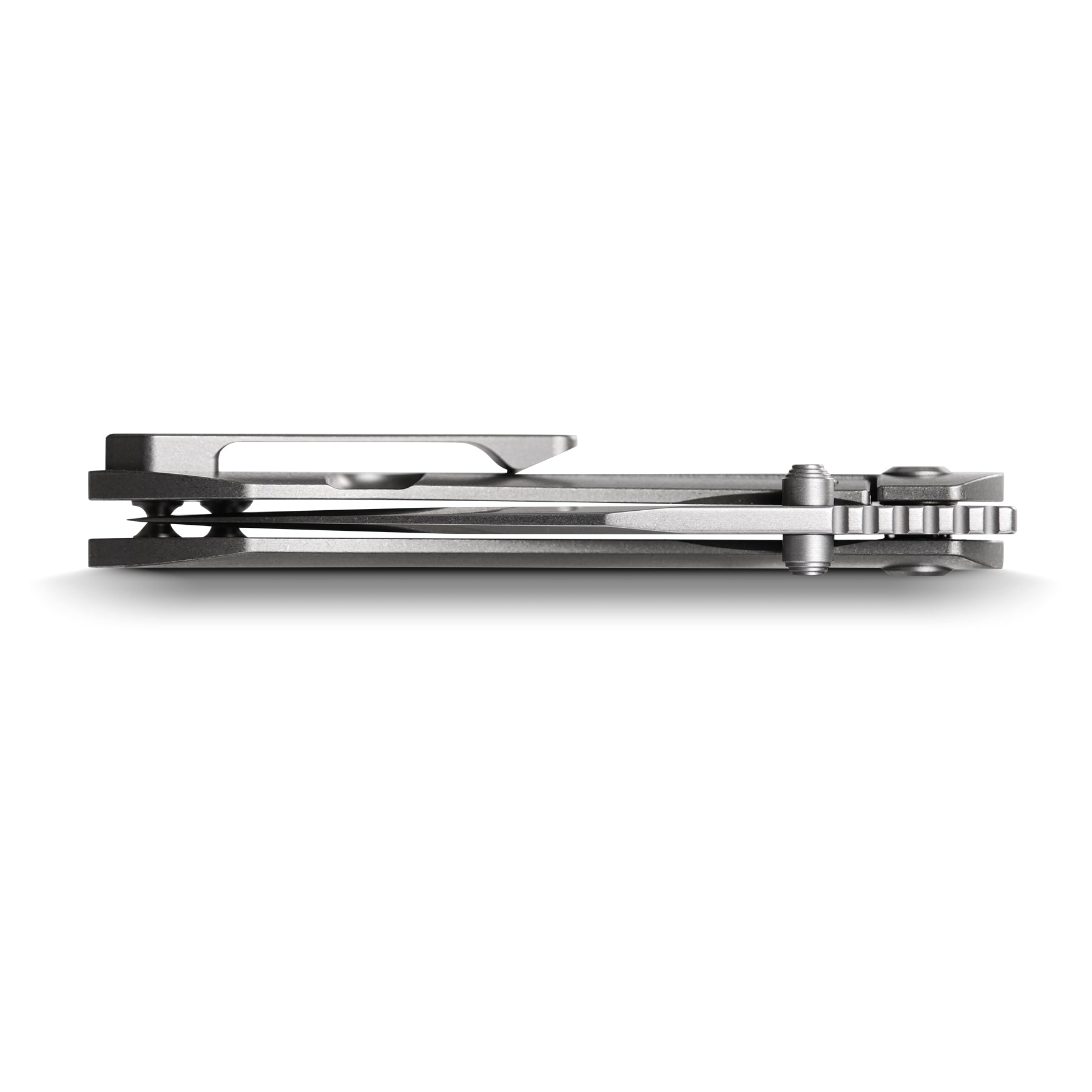 Vosteed Vallhund knife side view, titanium frame lock