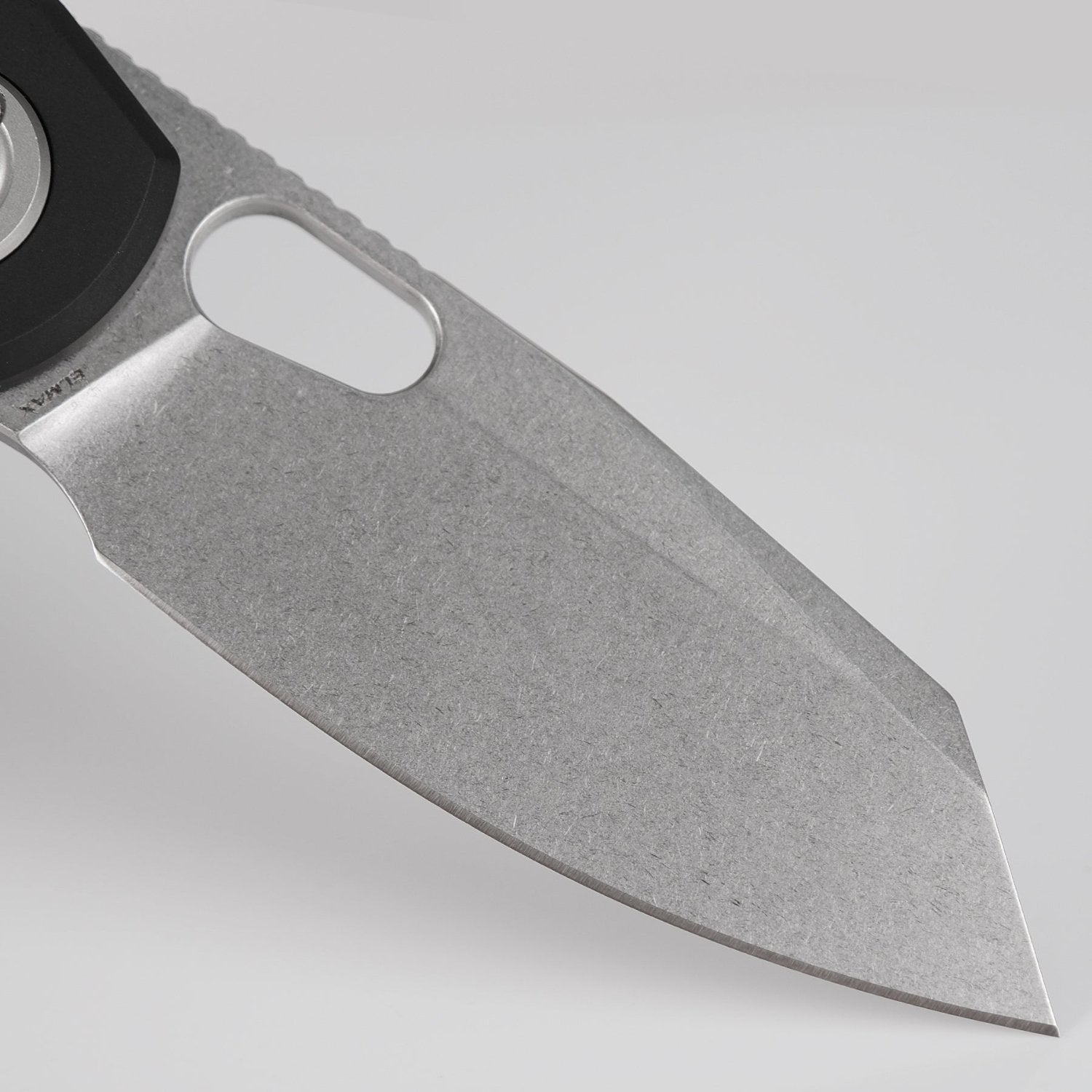 Elmax blade detail of Vosteed Ankylo folding knife