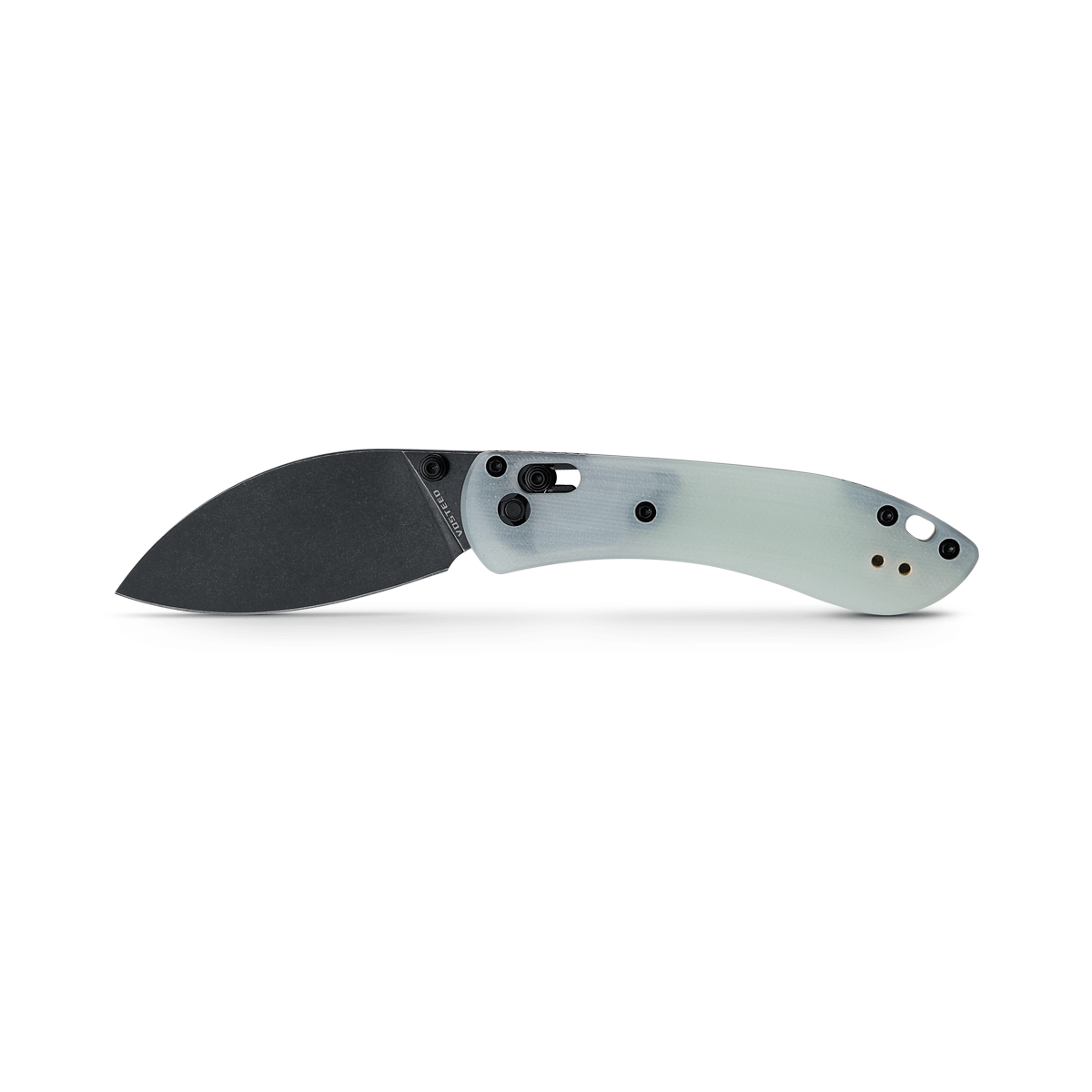 Vosteed Mini Nightshade folding knife with jade G10 handle