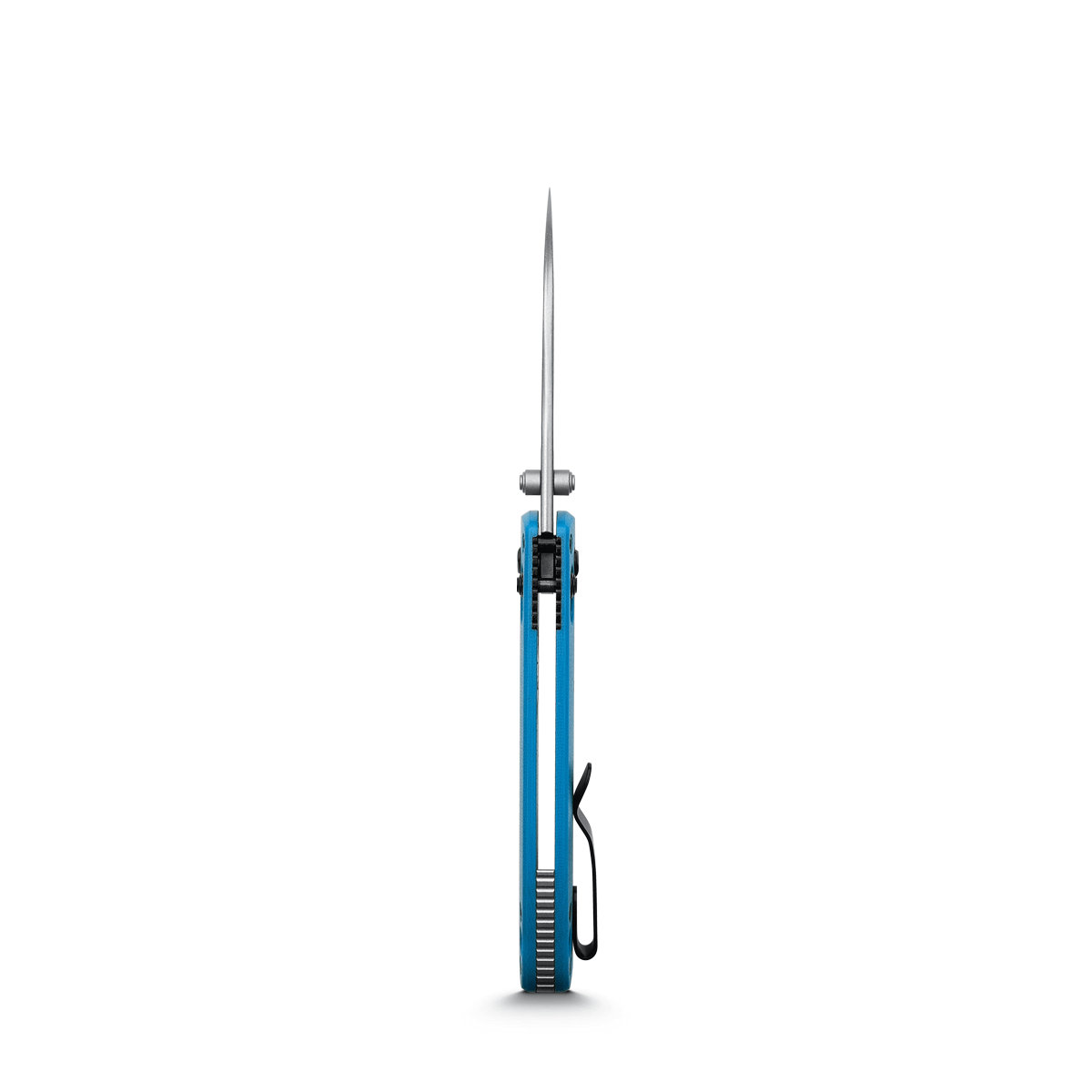Vosteed Mini Nightshade Knife side view, blue G10 handle