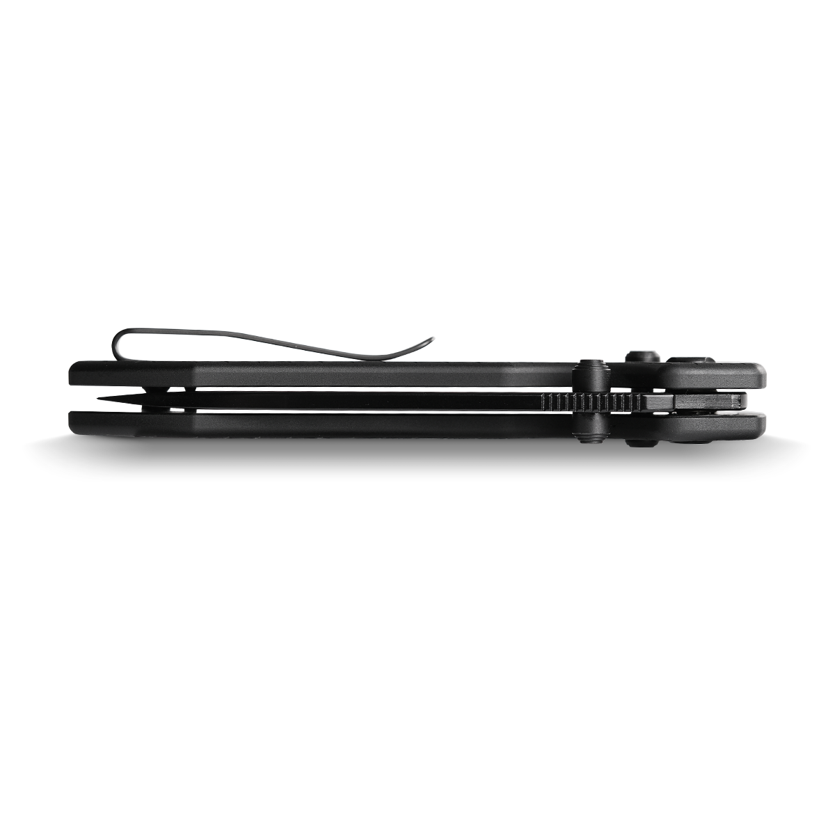 Vosteed Raccoon Knife - Side View - Pocket Clip & Handle Detail
