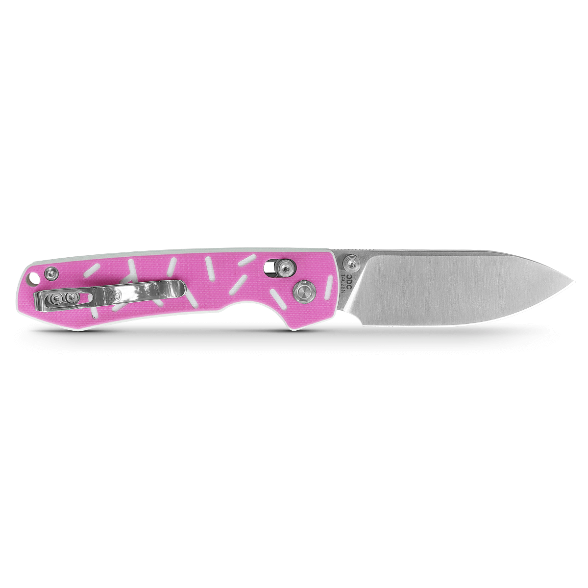 Vosteed CDC Exclusive Raccoon Knife with pink G10 handle