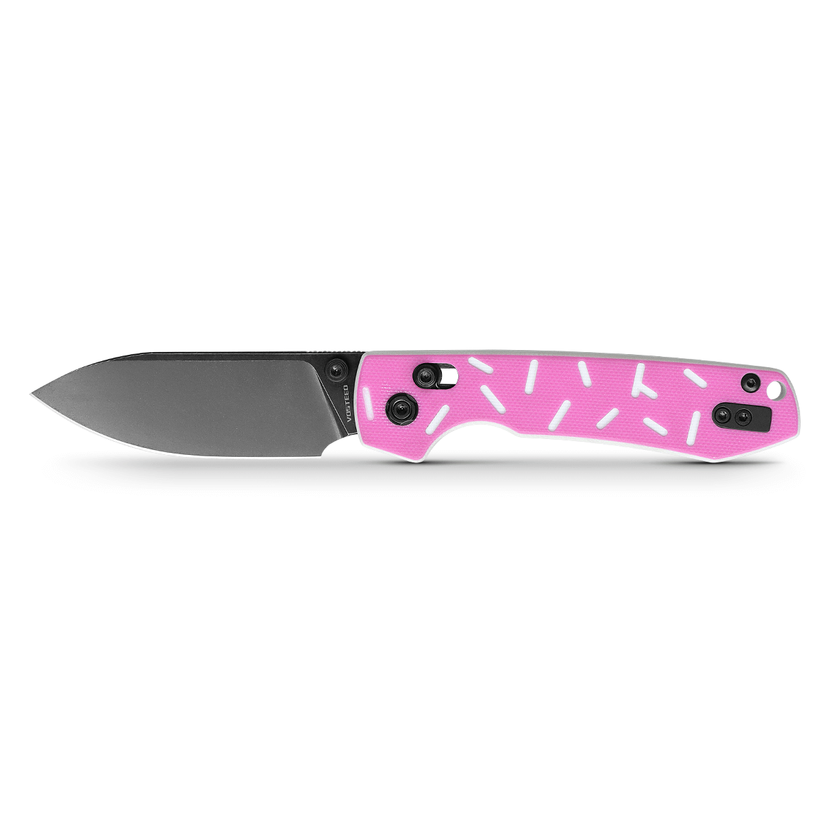 Vosteed Raccoon Crossbar A0529 Knife with Pink Handle