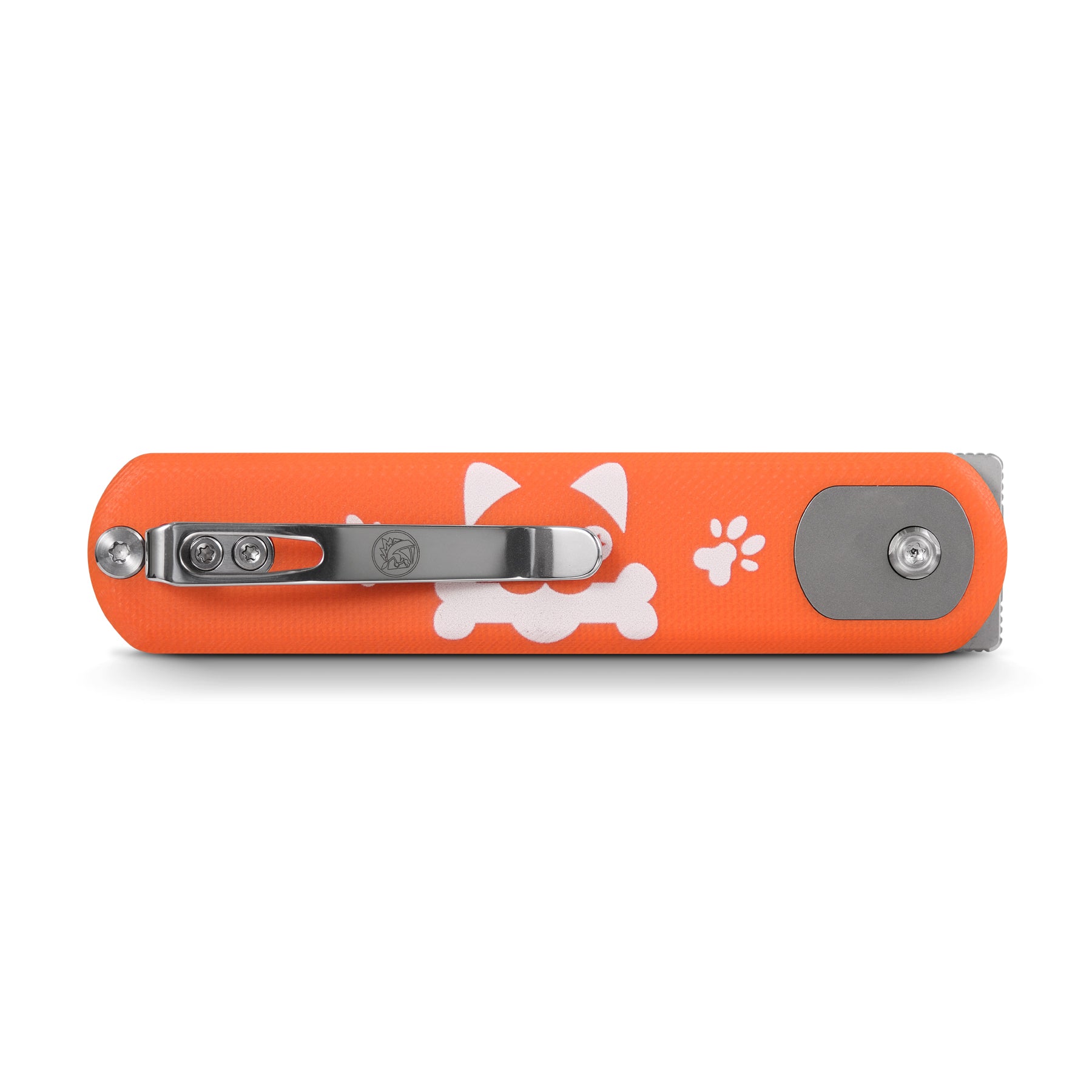 Vosteed Corgi Knife: Orange G10 handle with Corgi pattern