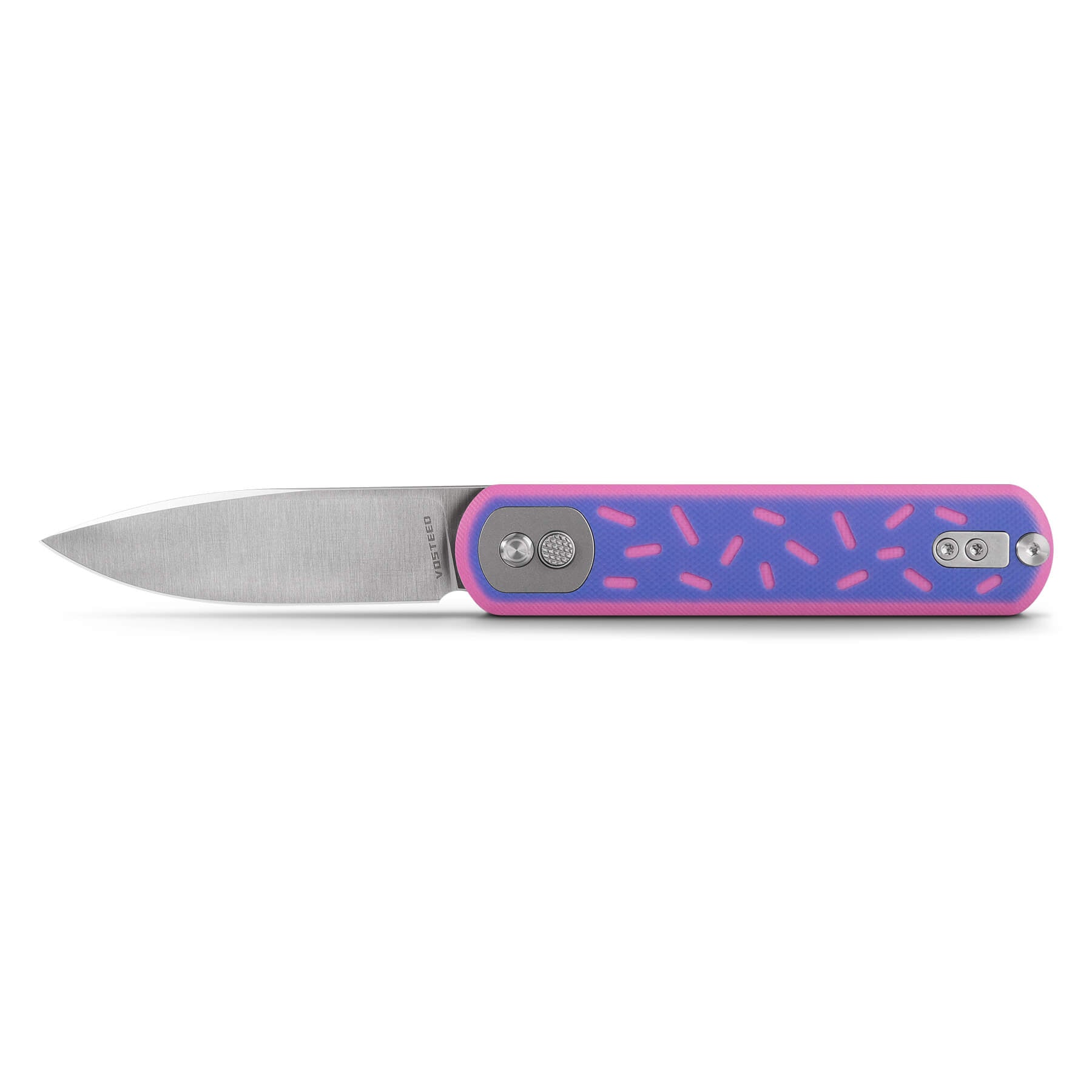Vosteed CDC / Corgi A0727 knife with blue and pink handle