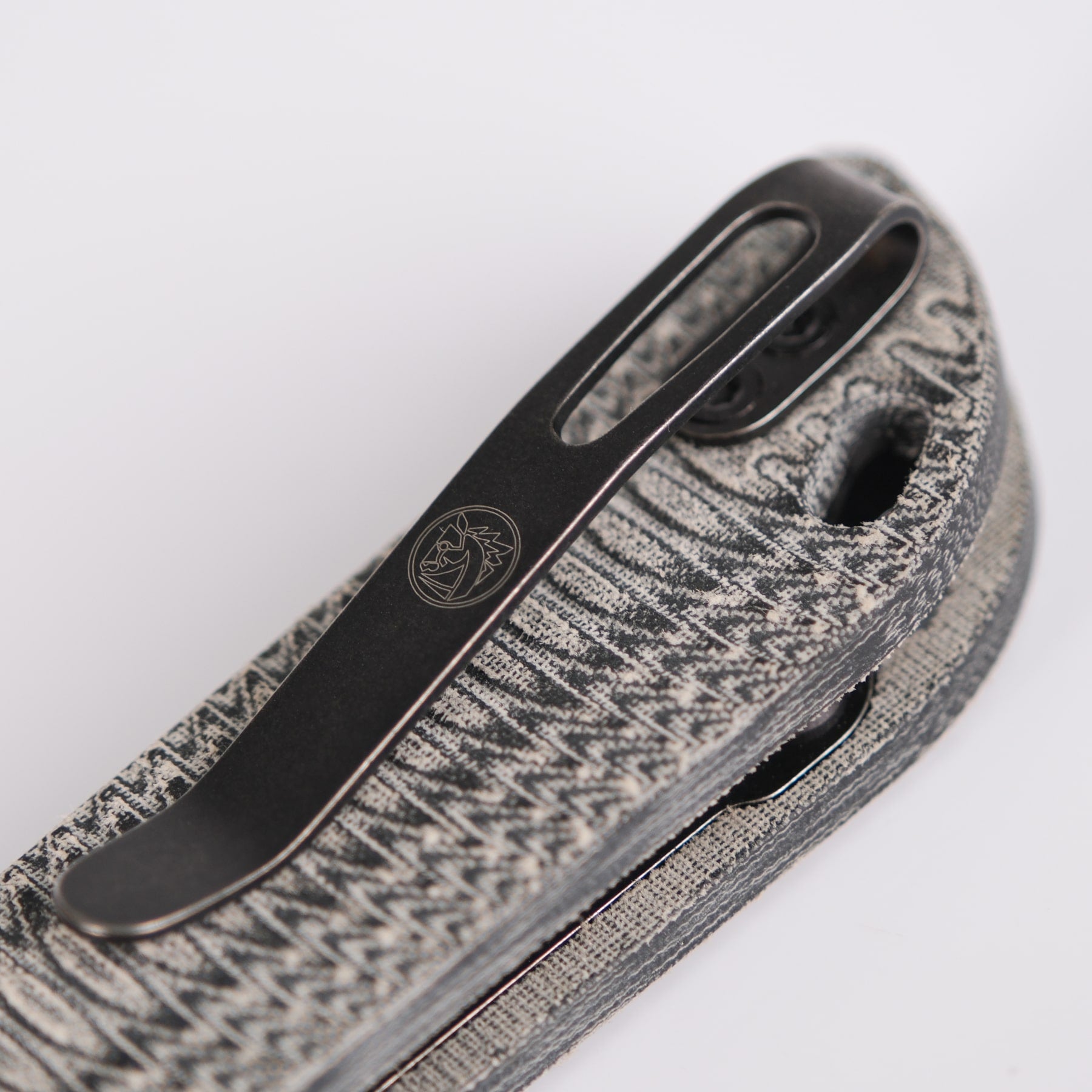 Bellamy knife pocket clip and Micarta handle