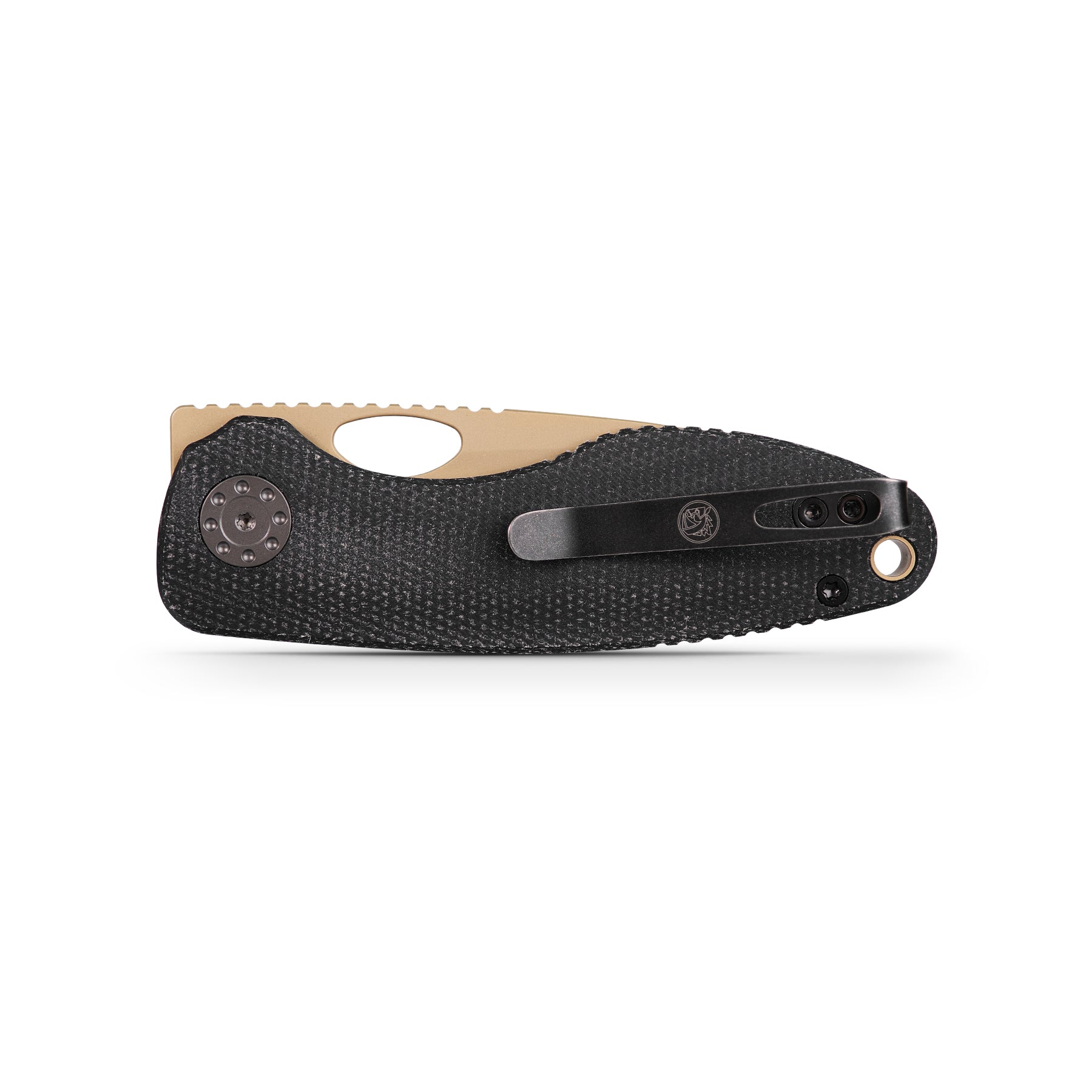 Vosteed Acorn Knife - Black Micarta Handle and Pocket Clip