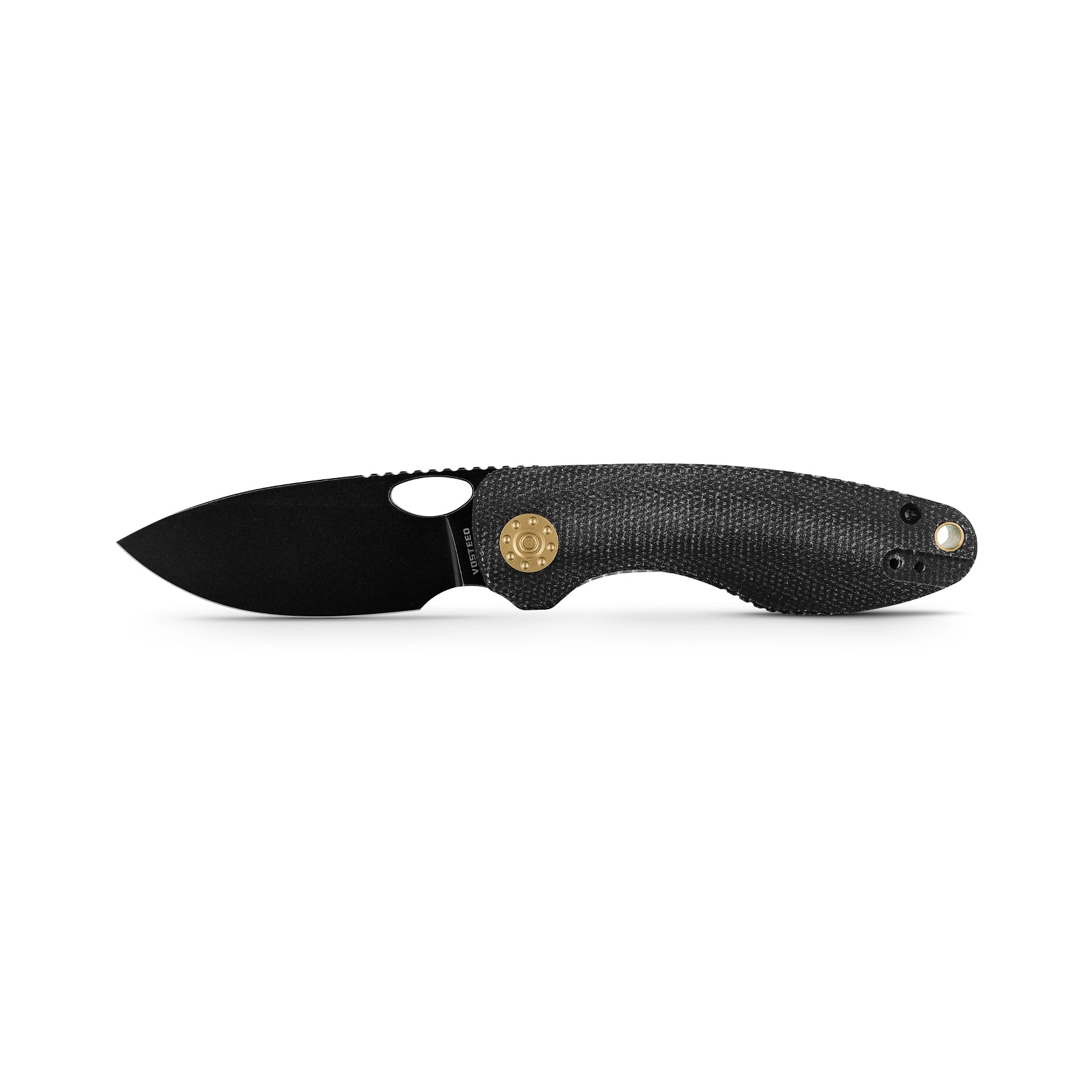 Black Vosteed Acorn Liner Lock EDC Knife with Micarta Handle