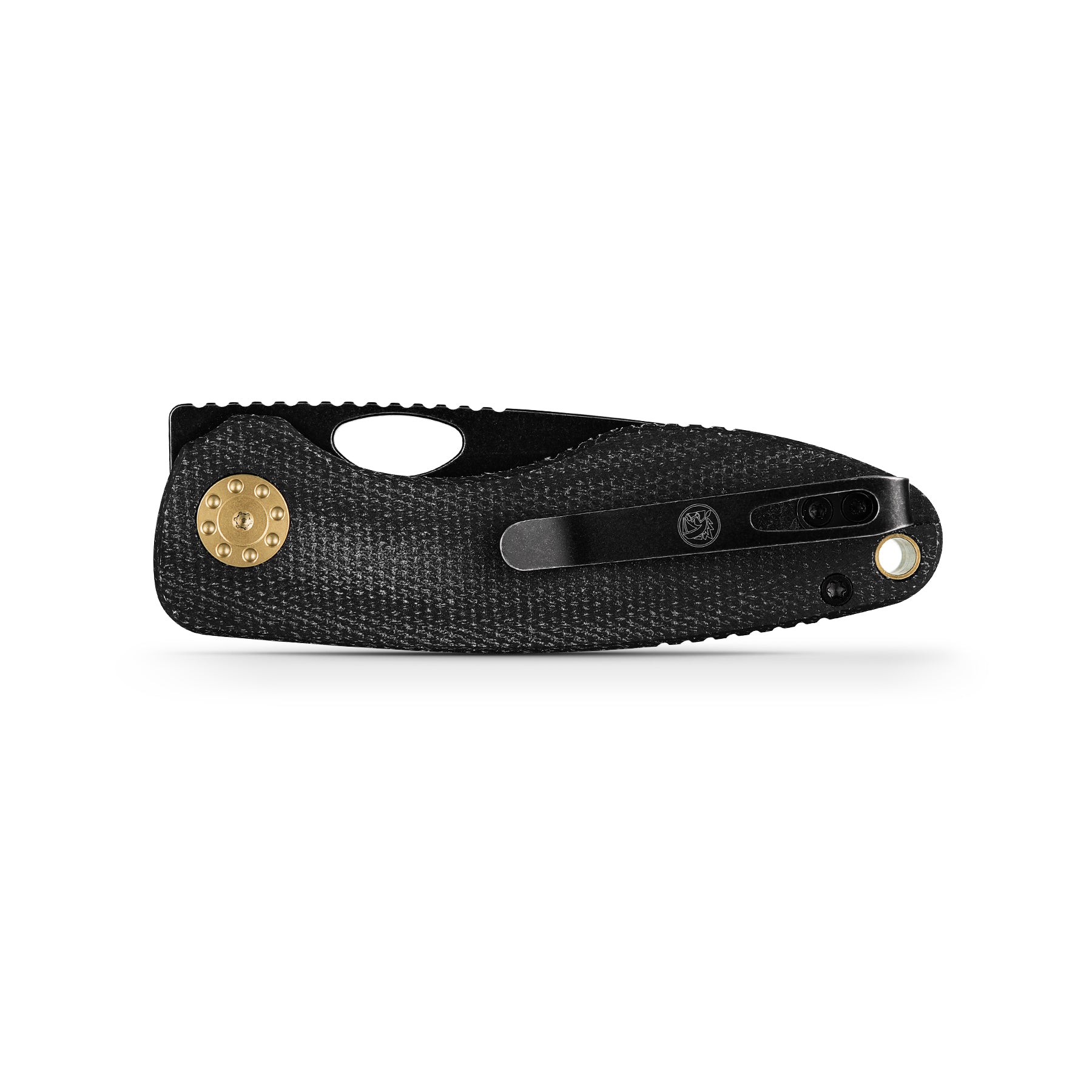 Vosteed Acorn Knife - Black Micarta Handle, Close-up detail