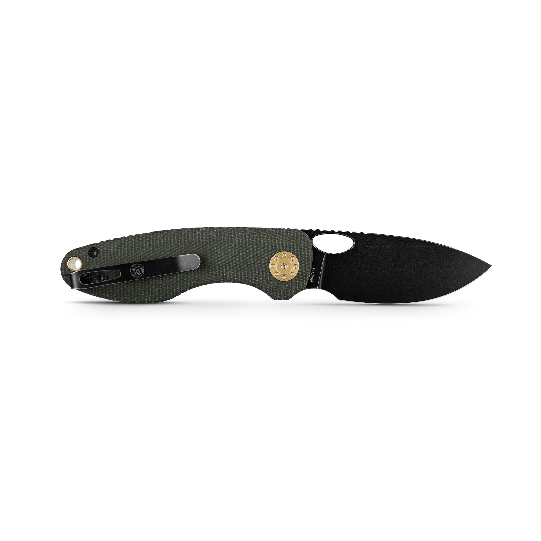 Vosteed Acorn Knife - Green Micarta Handle with Black Blade