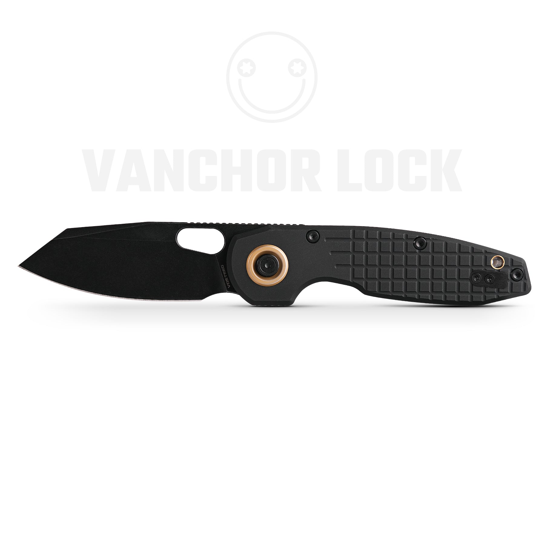 Vosteed Ankylo knife with Vanchor Lock, black blade and handle