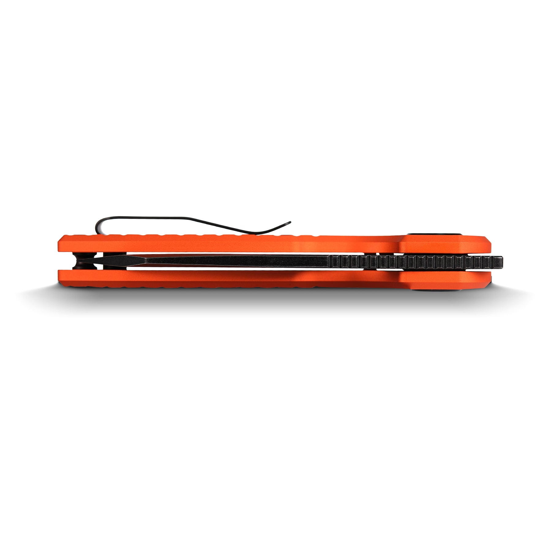 Vosteed Ankylo knife side profile, orange handle