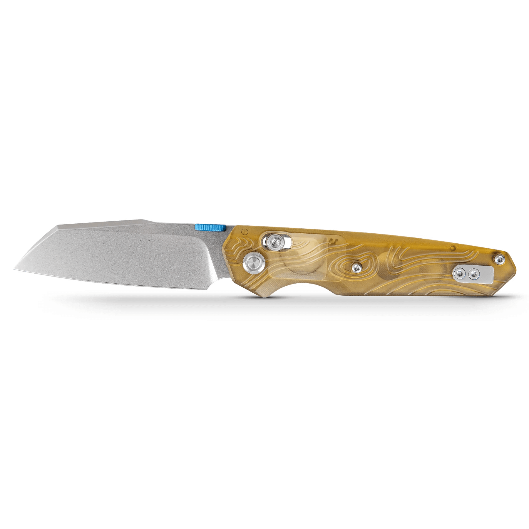 COUNTY COMM exclusive Vosteed Talarurus Folding Knife Black PEI Handle 14C28N Stonewash Finish A2705