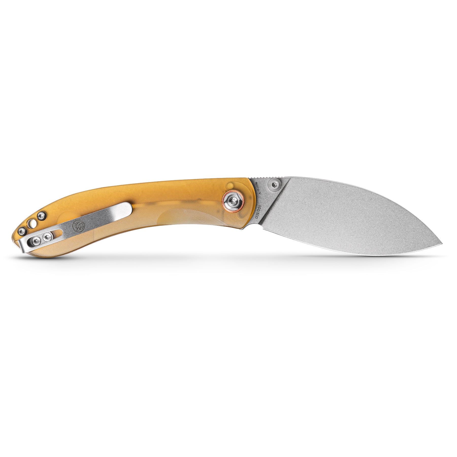 Vosteed Large Nightshade Knife with Amber Ultem Handle