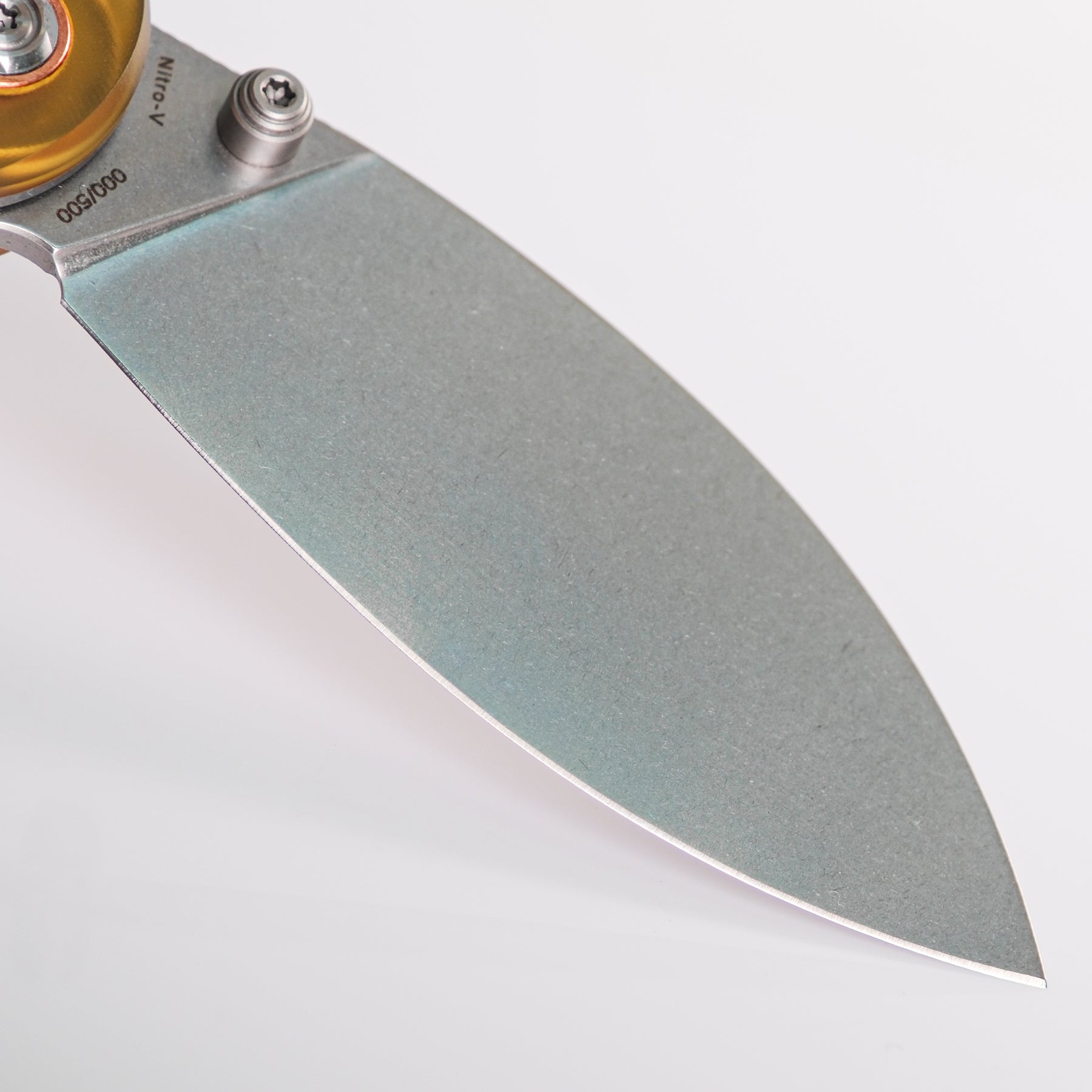 Vosteed Large Nightshade knife, Nitro-V blade detail