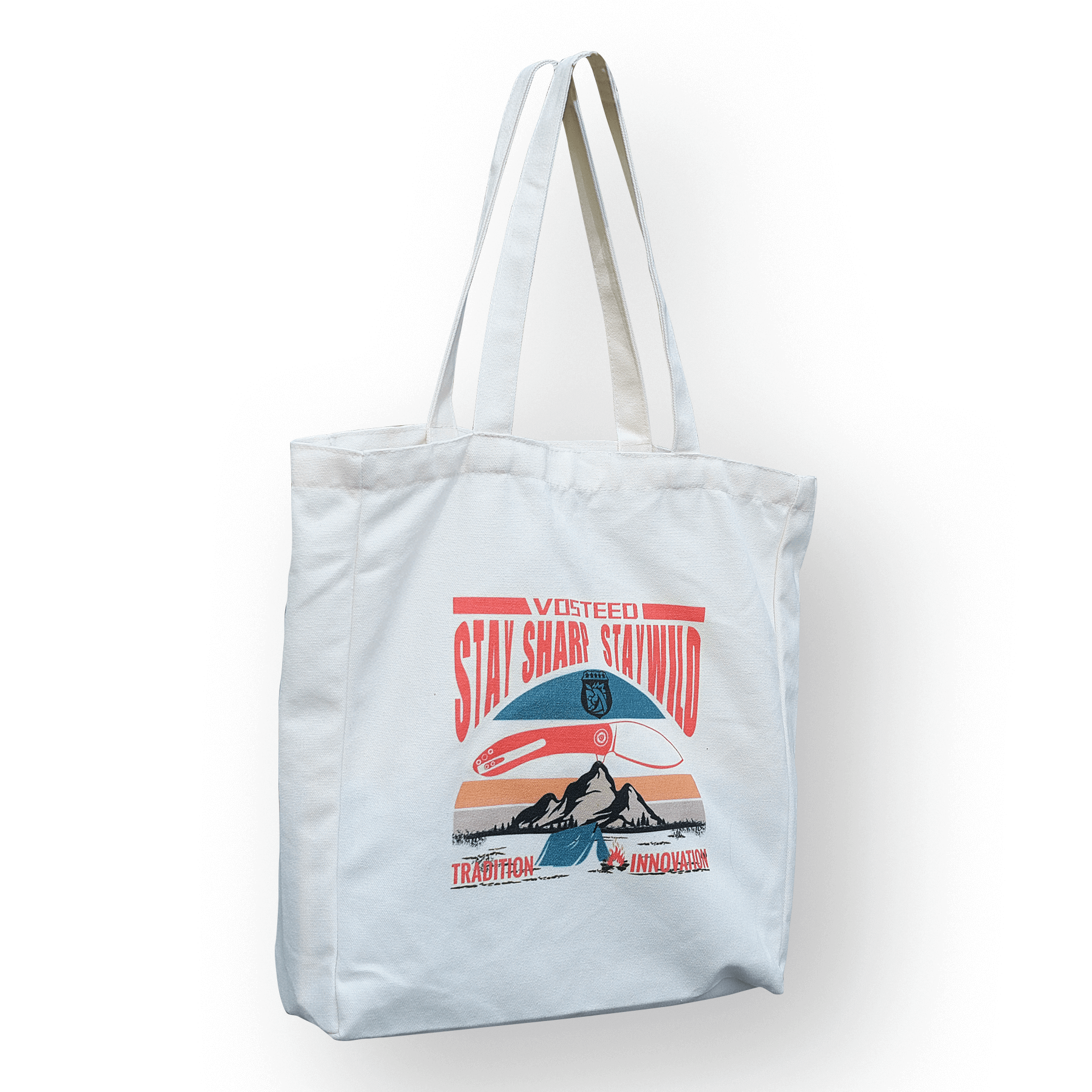 Vosteed Canvas Bag with Stay Sharp Stay Wild design