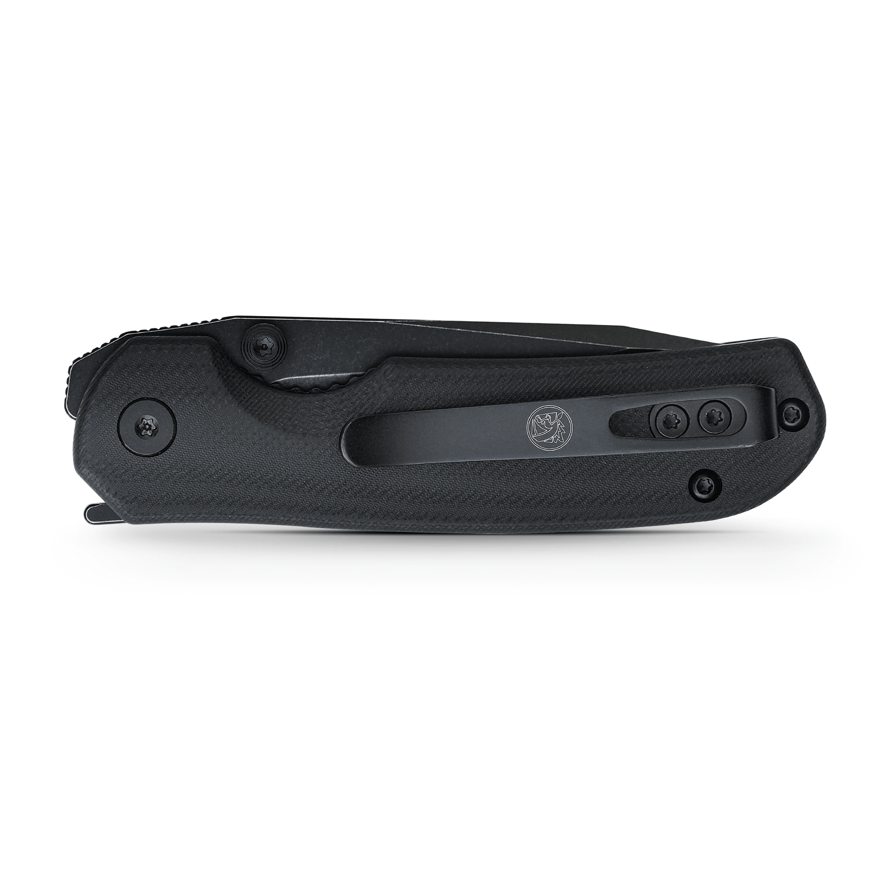 Vosteed Chipmunk EDC knife closed, black G10 handle