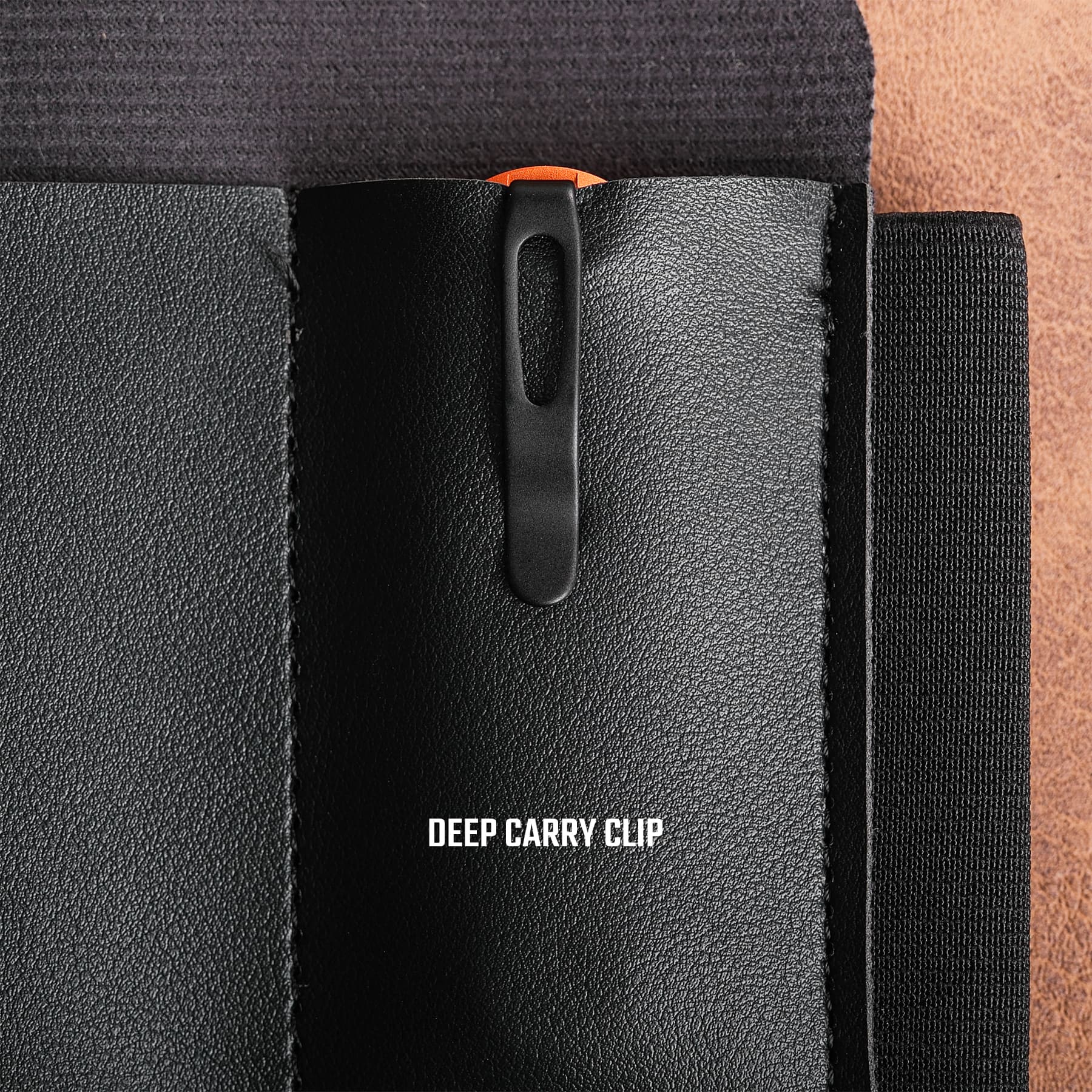Corgi V knife: Deep carry clip detail