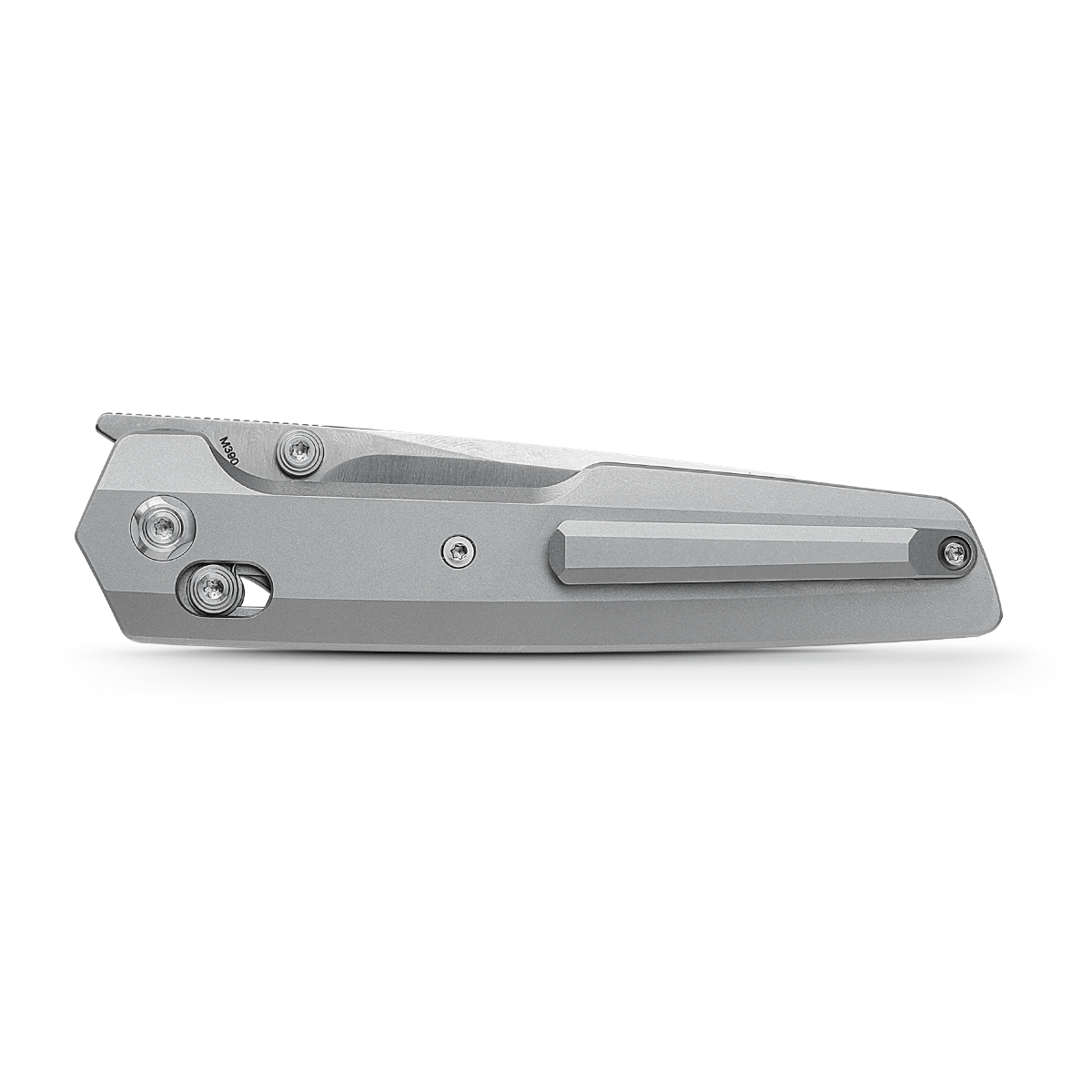 Vosteed Dachshund Titanium Handle Closed, gray color