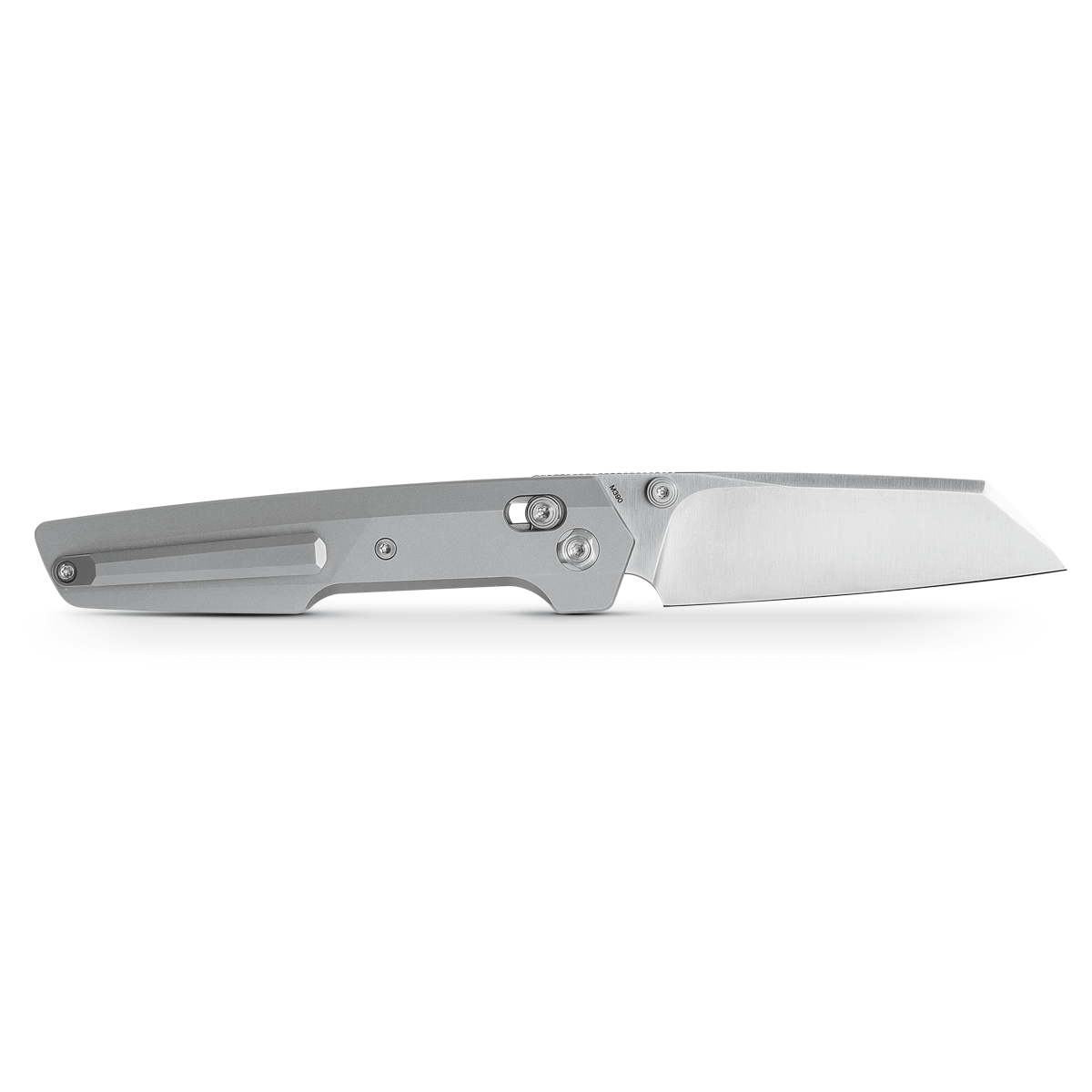 Vosteed Dachshund M390 blade EDC knife on white background