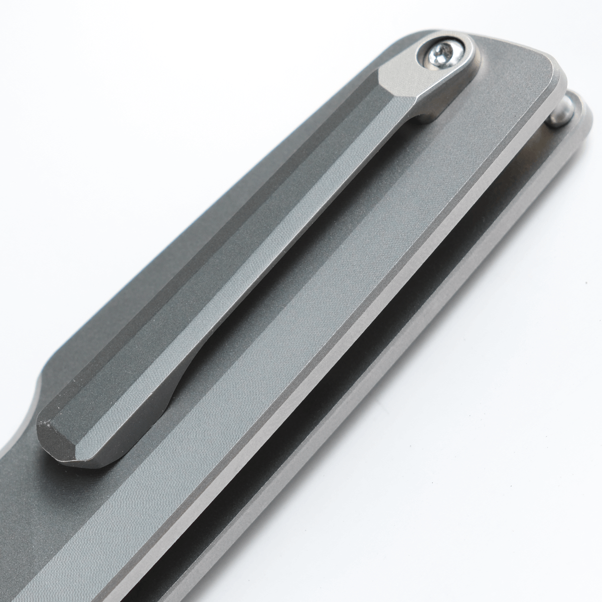 Vosteed Dachshund Titanium pocket clip detail