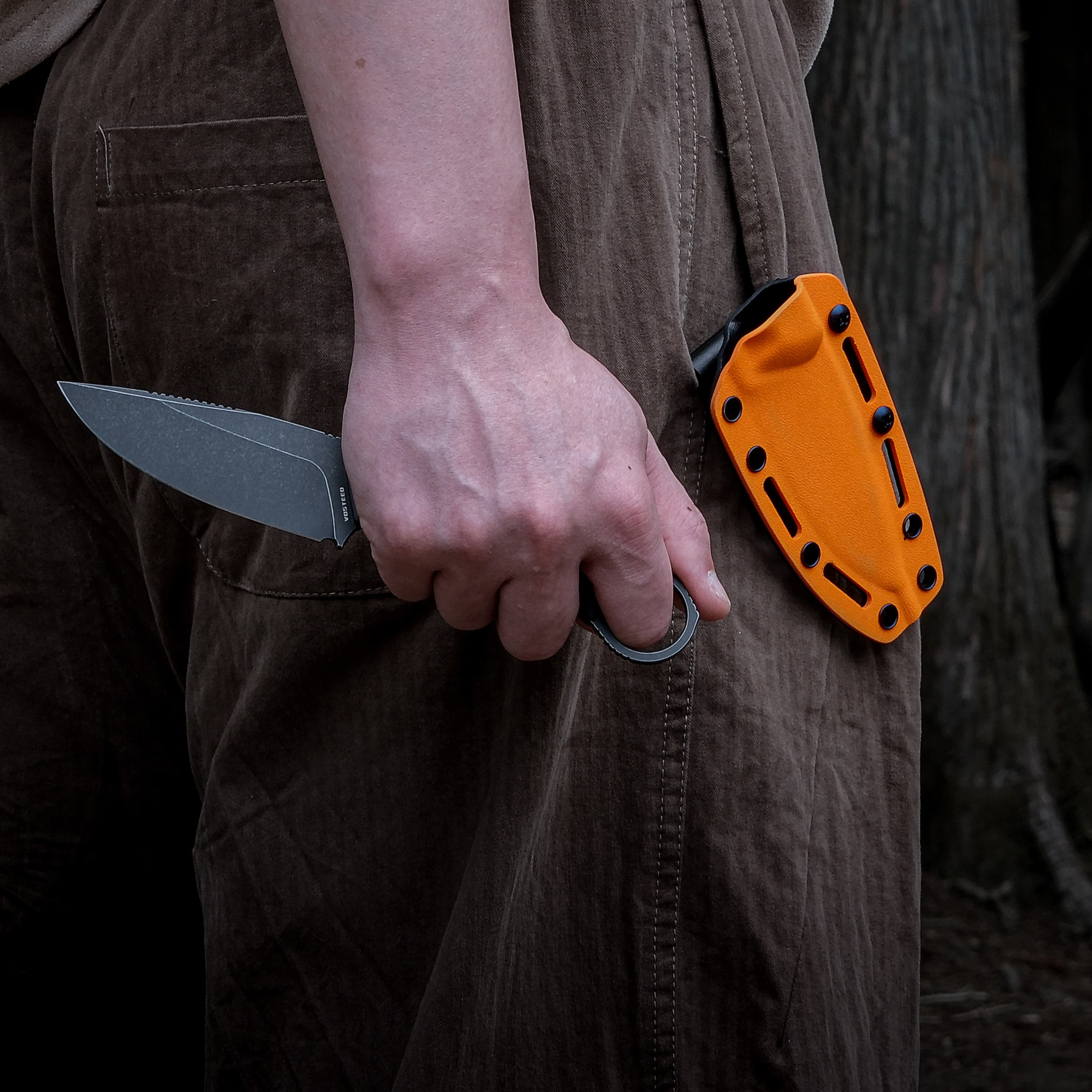 Fullback - Fixed Blade Knife (3.48" Nitro-V Blade & Micarta Handle) - D0301