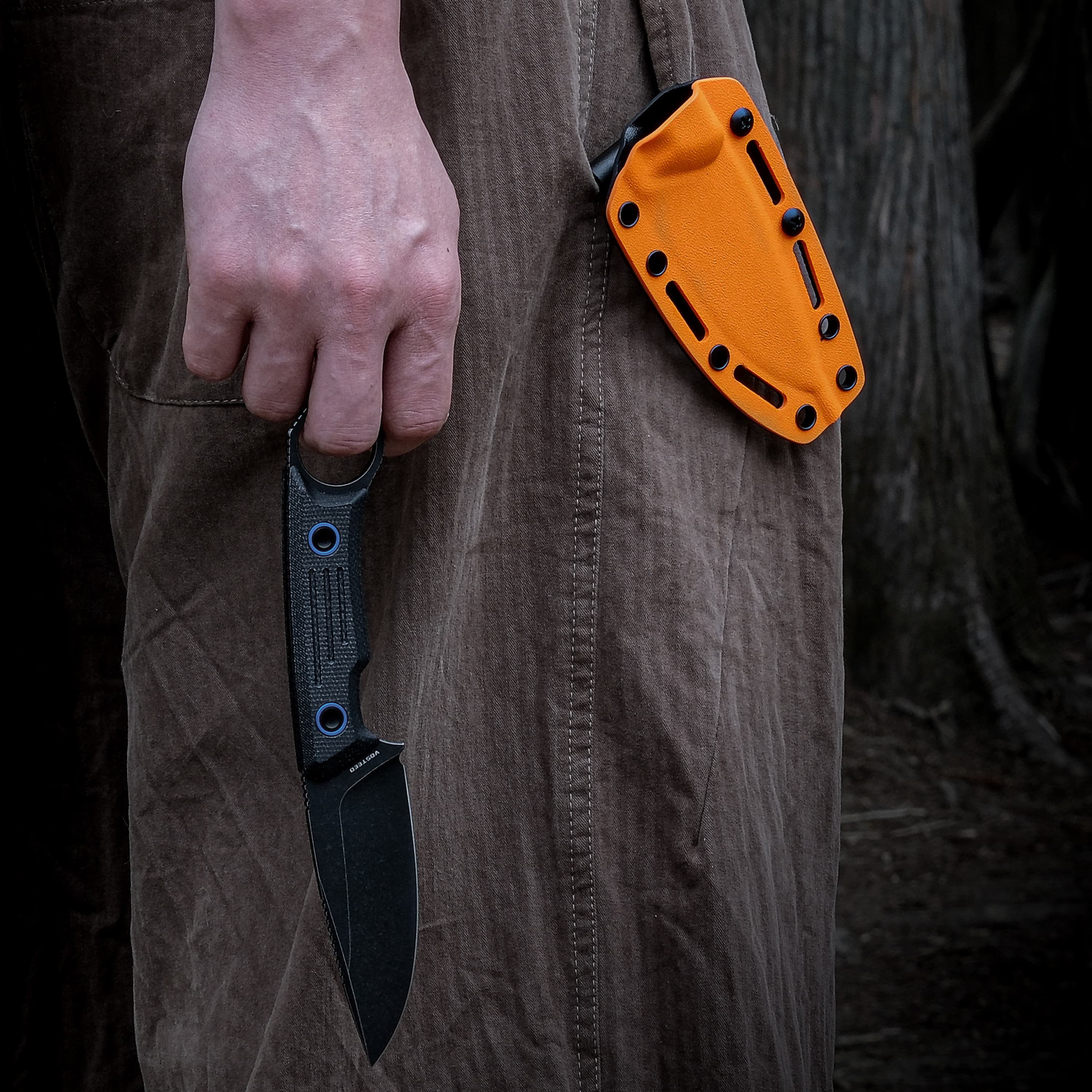 Fullback - Fixed Blade Knife (3.48" Nitro-V Blade & Micarta Handle) - D0301