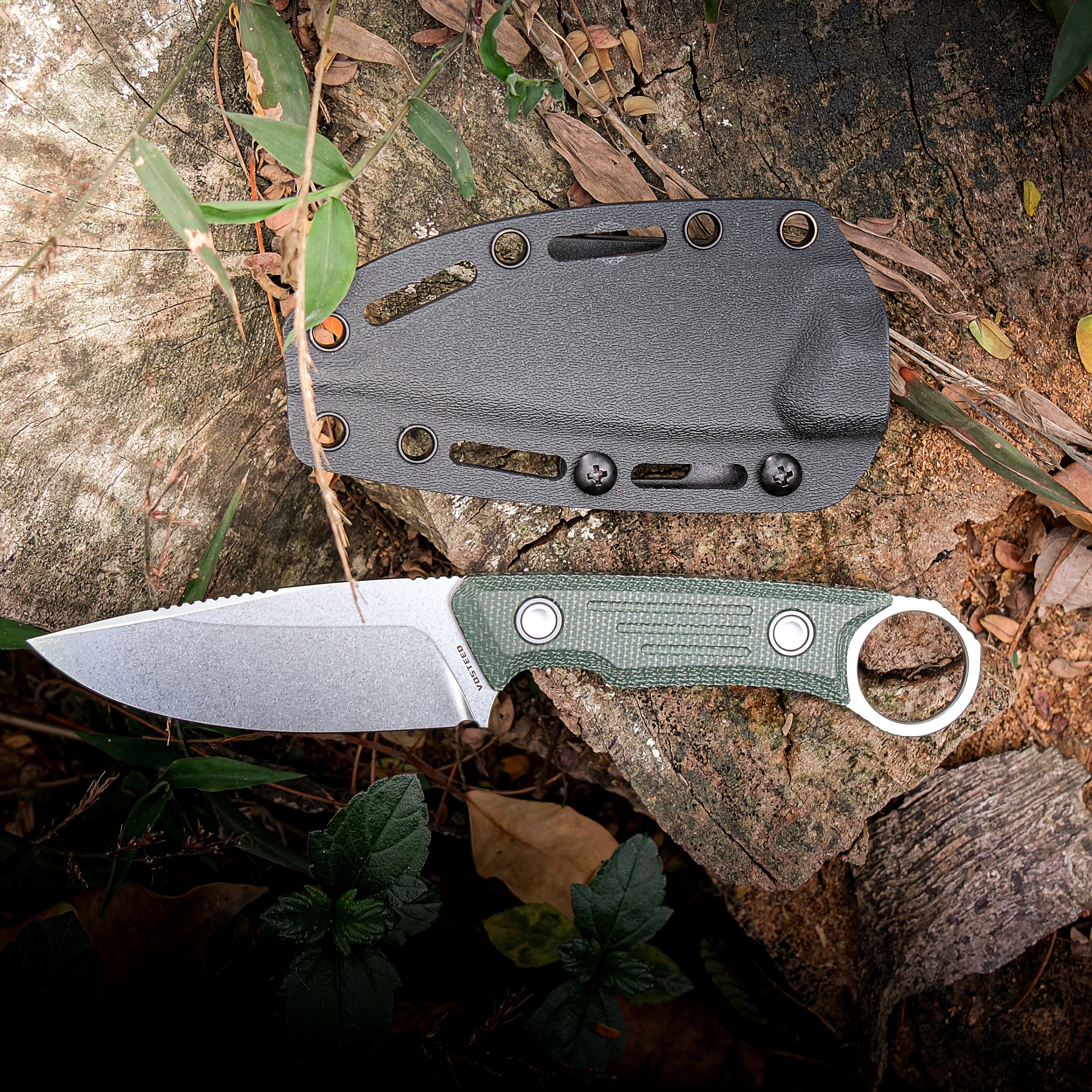 Fullback - Fixed Blade Knife (3.48" Nitro-V Blade & Micarta Handle) - D0302