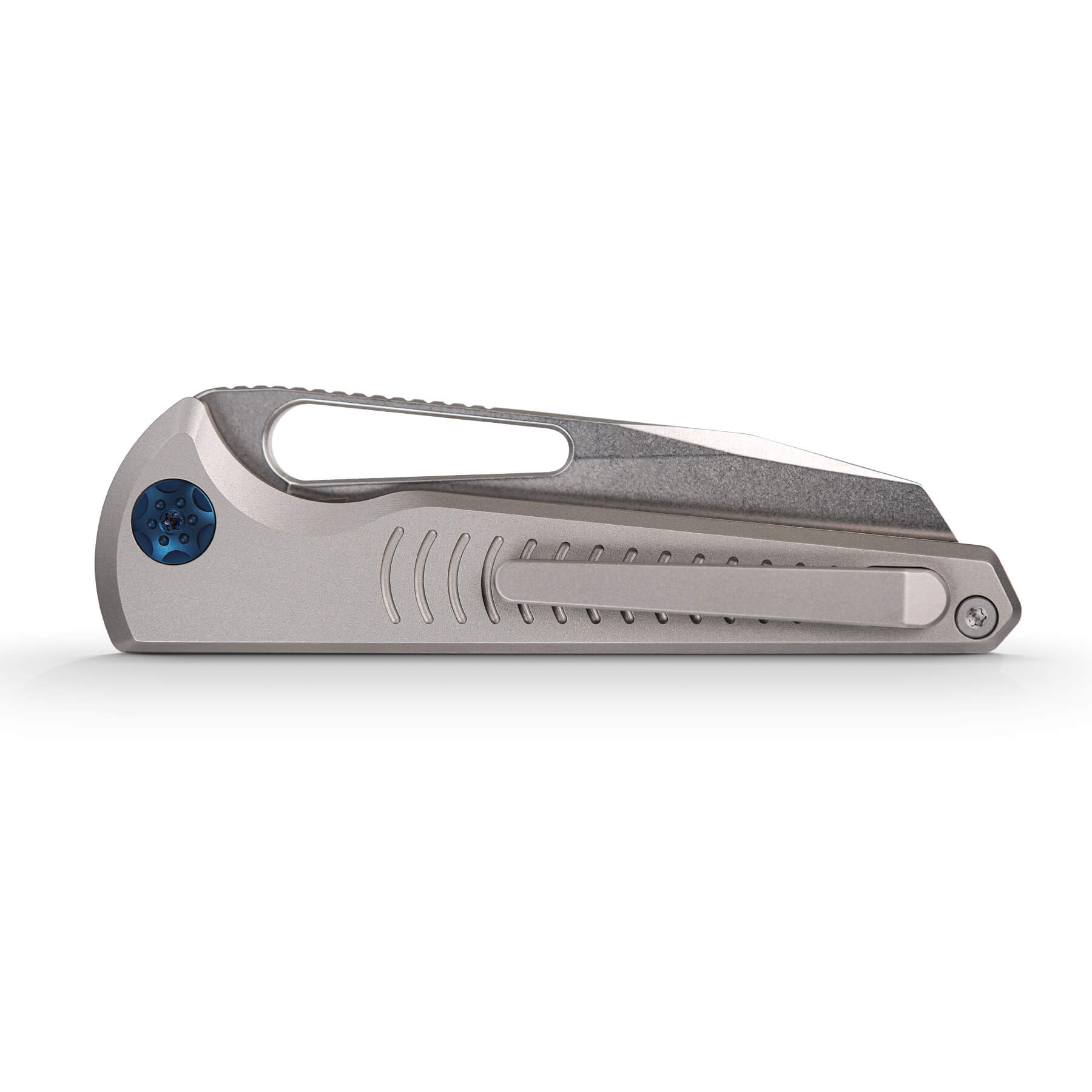 Gavko Leopard knife titanium handle side view