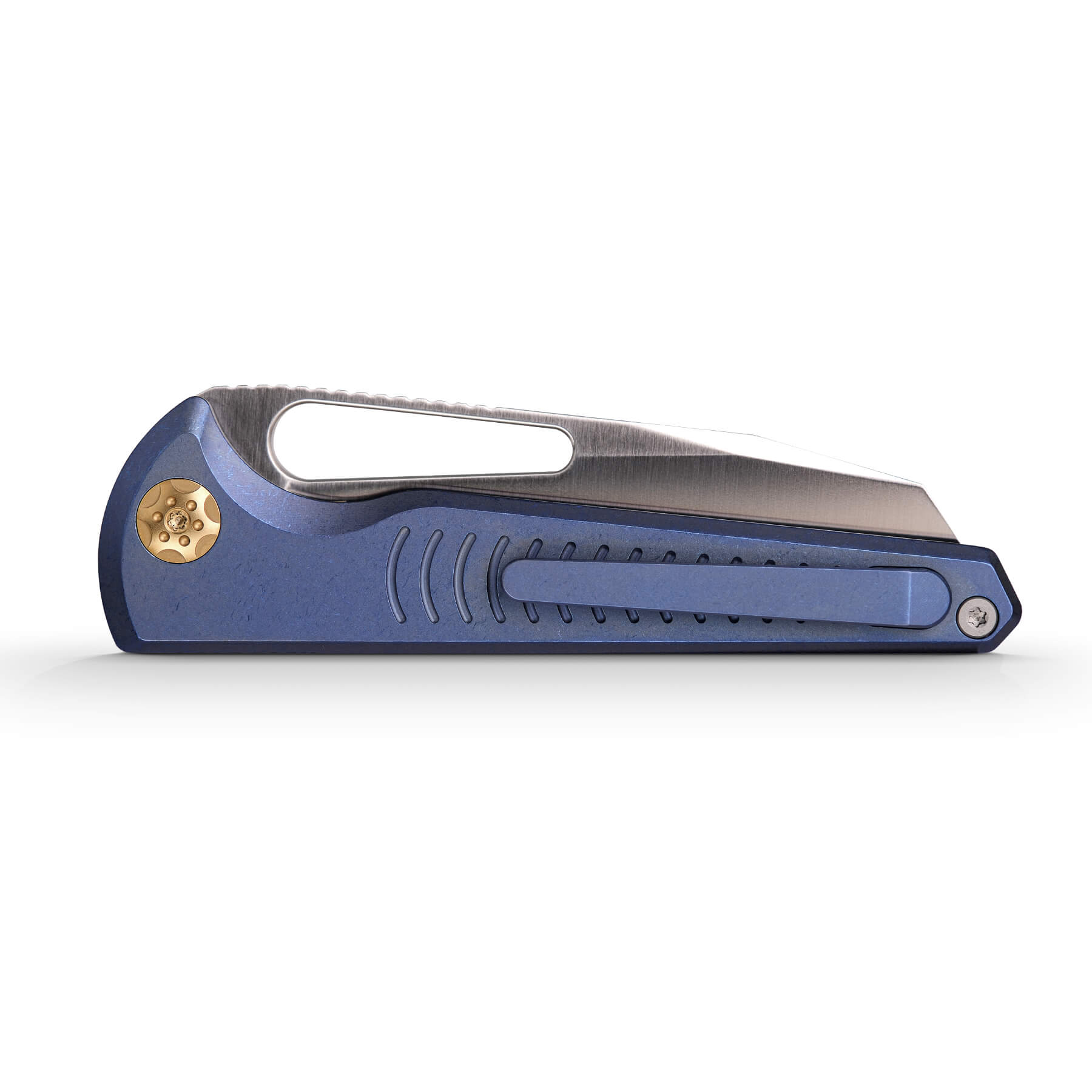 Gavko Leopard Knife - Blue Titanium Handle and M390 Blade