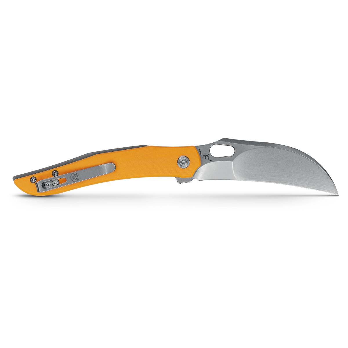 Vosteed Griffin Hawkbill Knife Open - Yellow G10