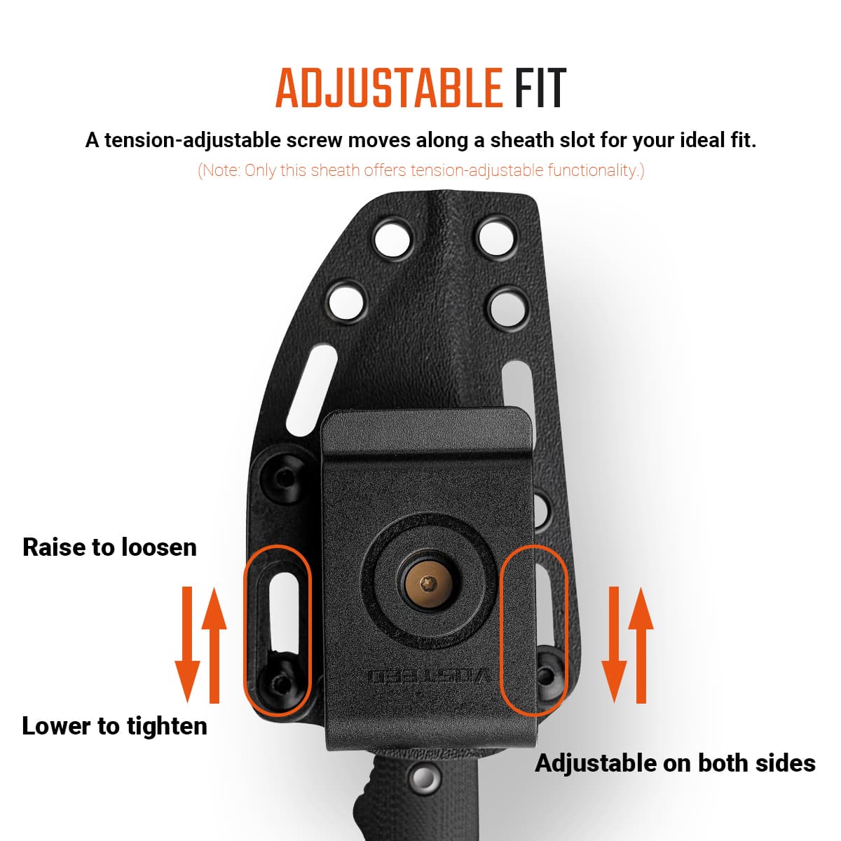 H-Back - Fixed Blade Knife (2.92" 14C28N Blade & G10 Handle) With S.O.A.R. Clip - D0401