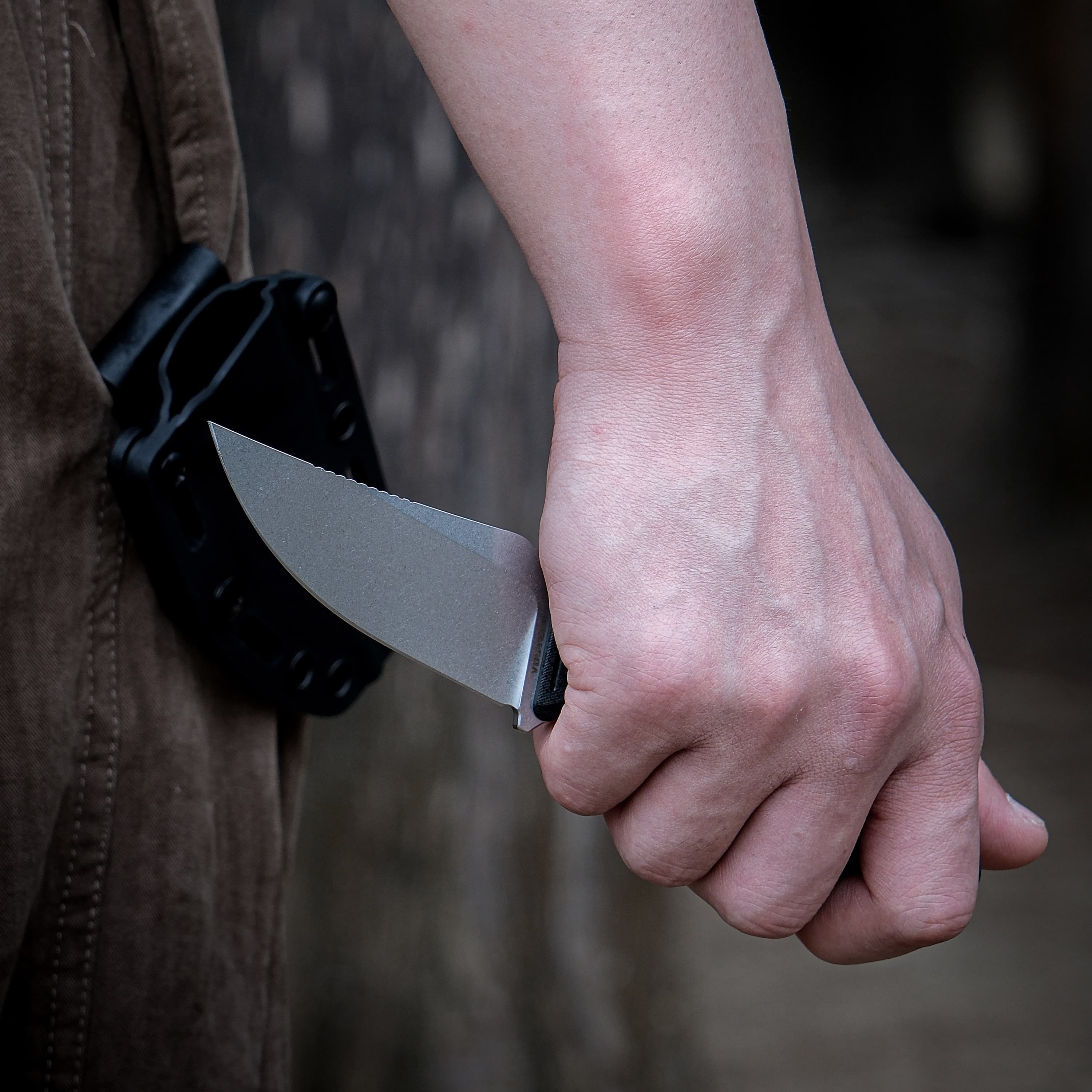 H-Back - Fixed Blade Knife (2.92" 14C28N Blade & G10 Handle) With S.O.A.R. Clip - D0401