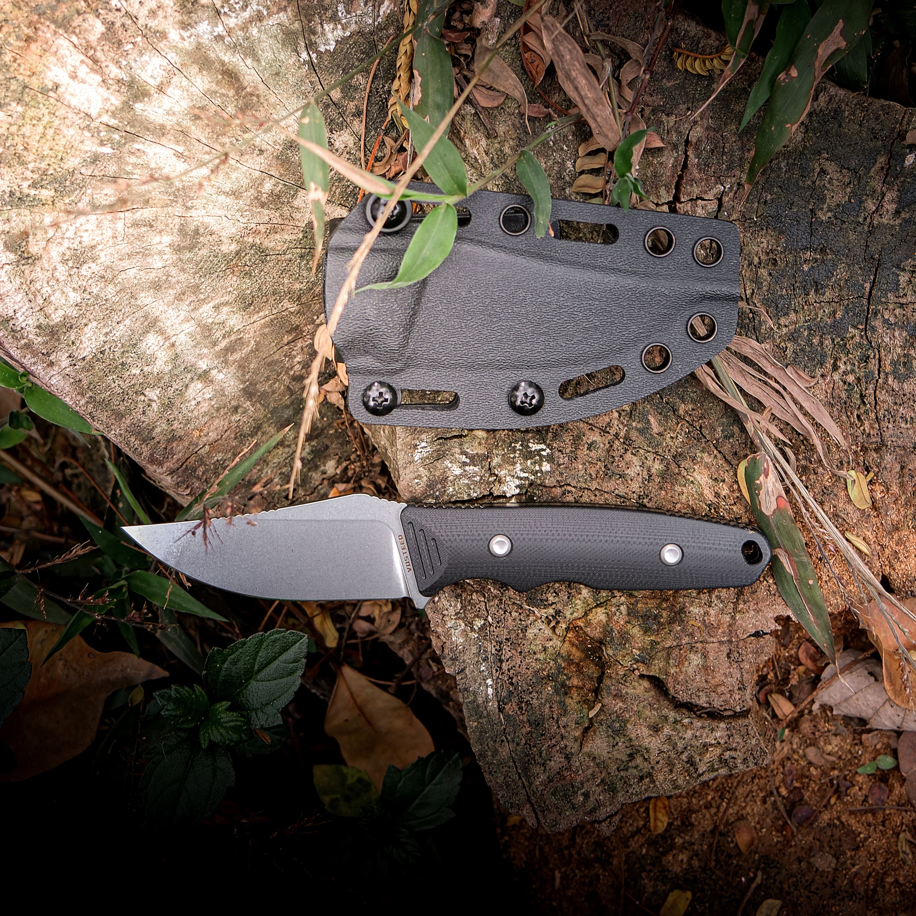 H-Back - Fixed Blade Knife (2.92" 14C28N Blade & G10 Handle) With S.O.A.R. Clip - D0401