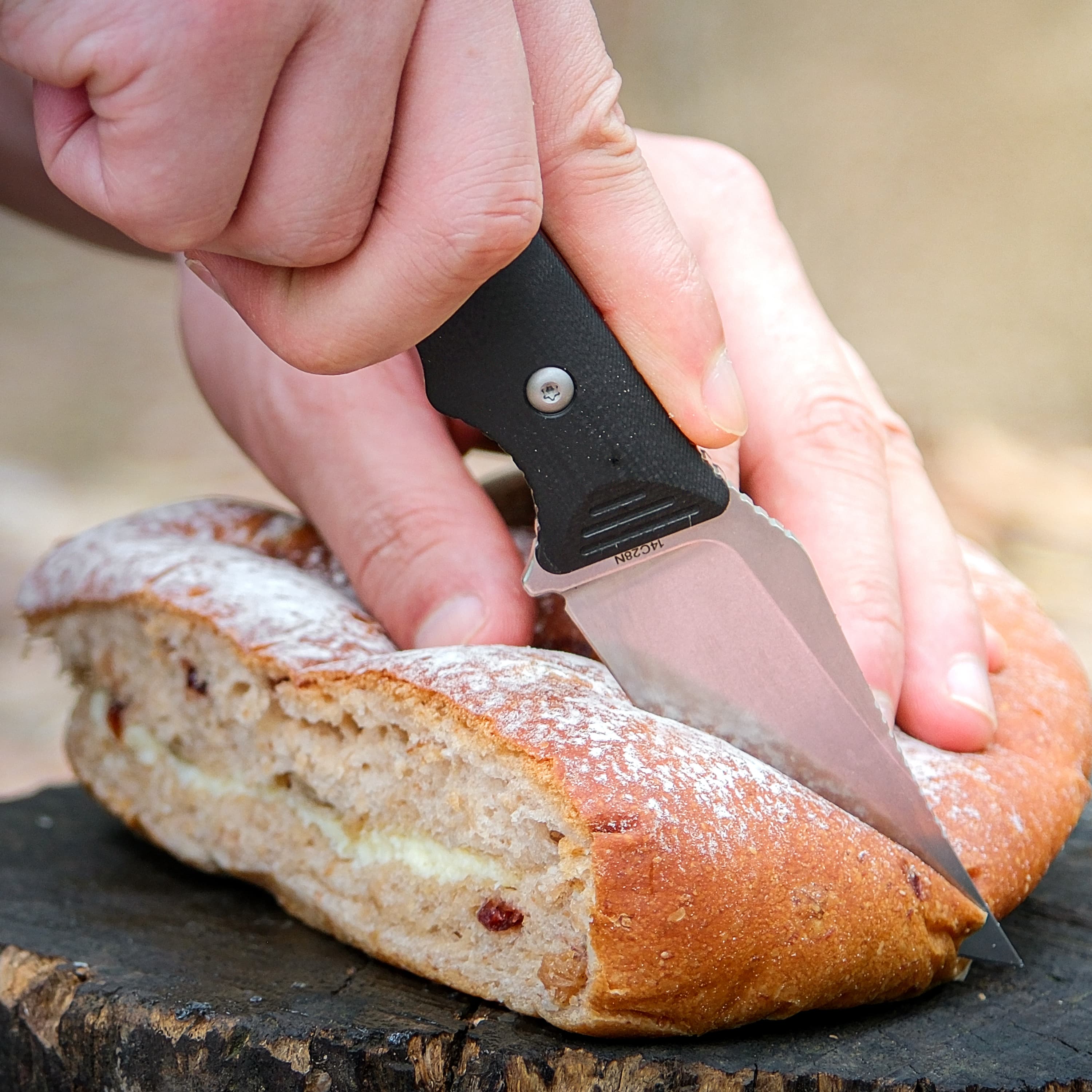 H-Back - Fixed Blade Knife (2.92" 14C28N Blade & G10 Handle) With S.O.A.R. Clip - D0401