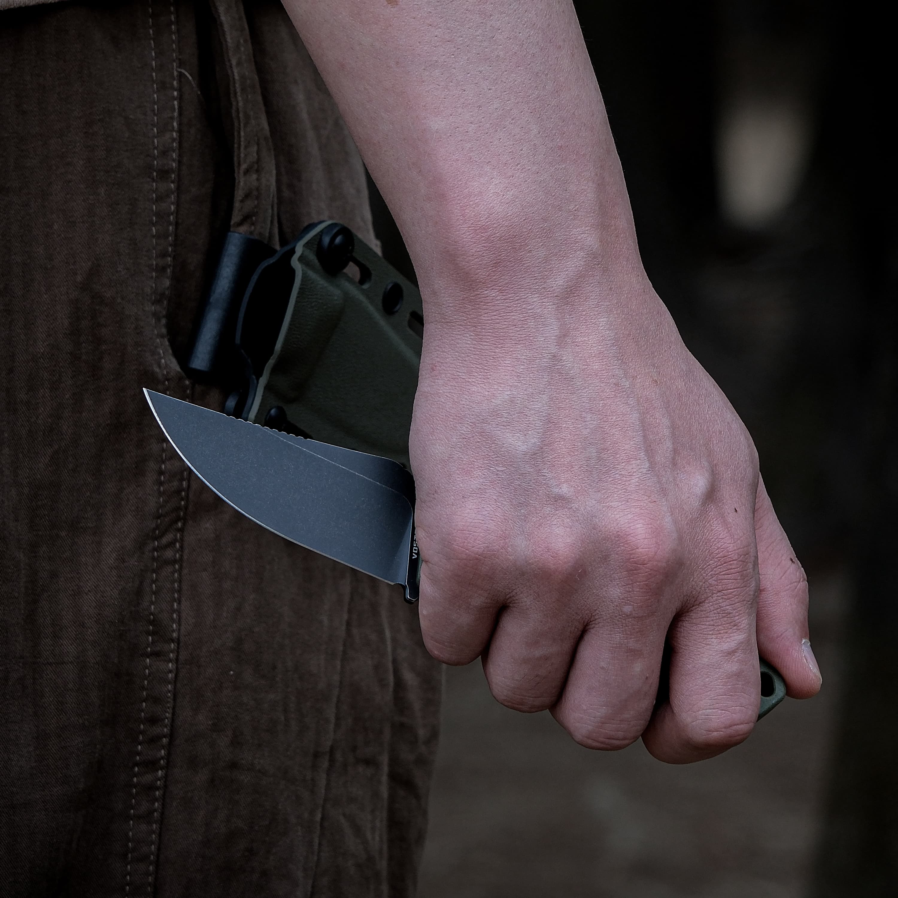 H-Back - Fixed Blade Knife (2.92" 14C28N Blade & G10 Handle) With S.O.A.R. Clip - D0402