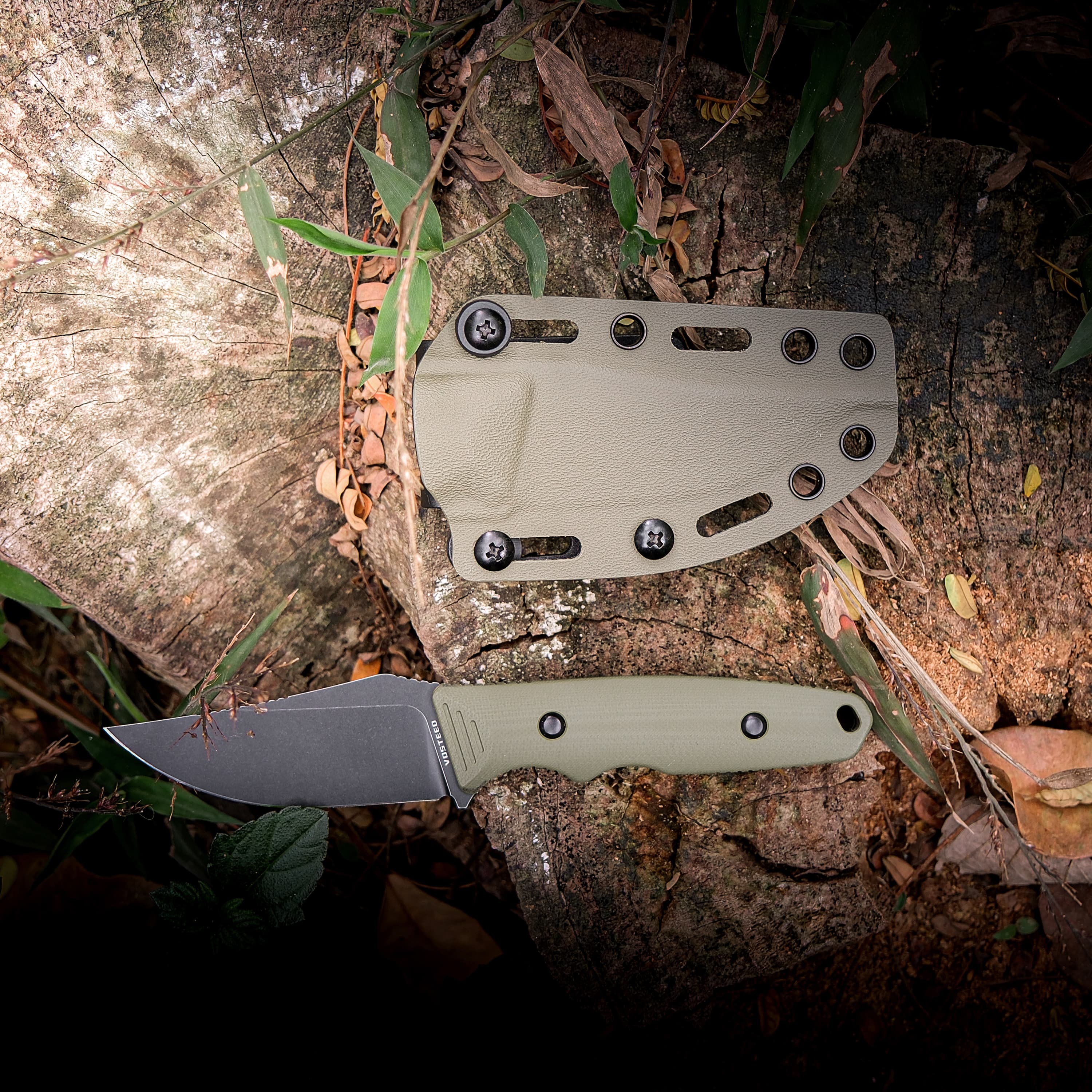 H-Back - Fixed Blade Knife (2.92" 14C28N Blade & G10 Handle) With S.O.A.R. Clip - D0402