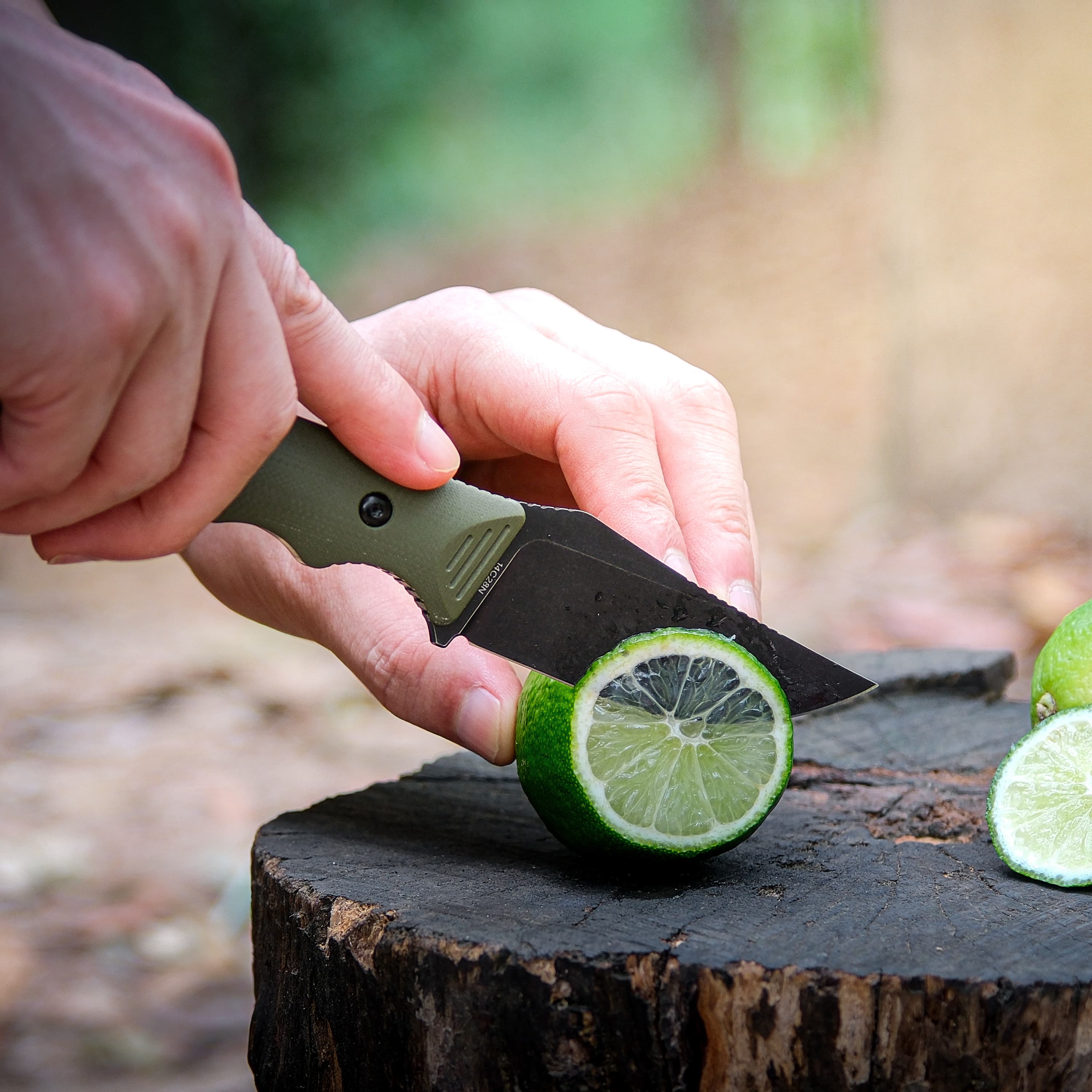 H-Back - Fixed Blade Knife (2.92" 14C28N Blade & G10 Handle) With S.O.A.R. Clip - D0402