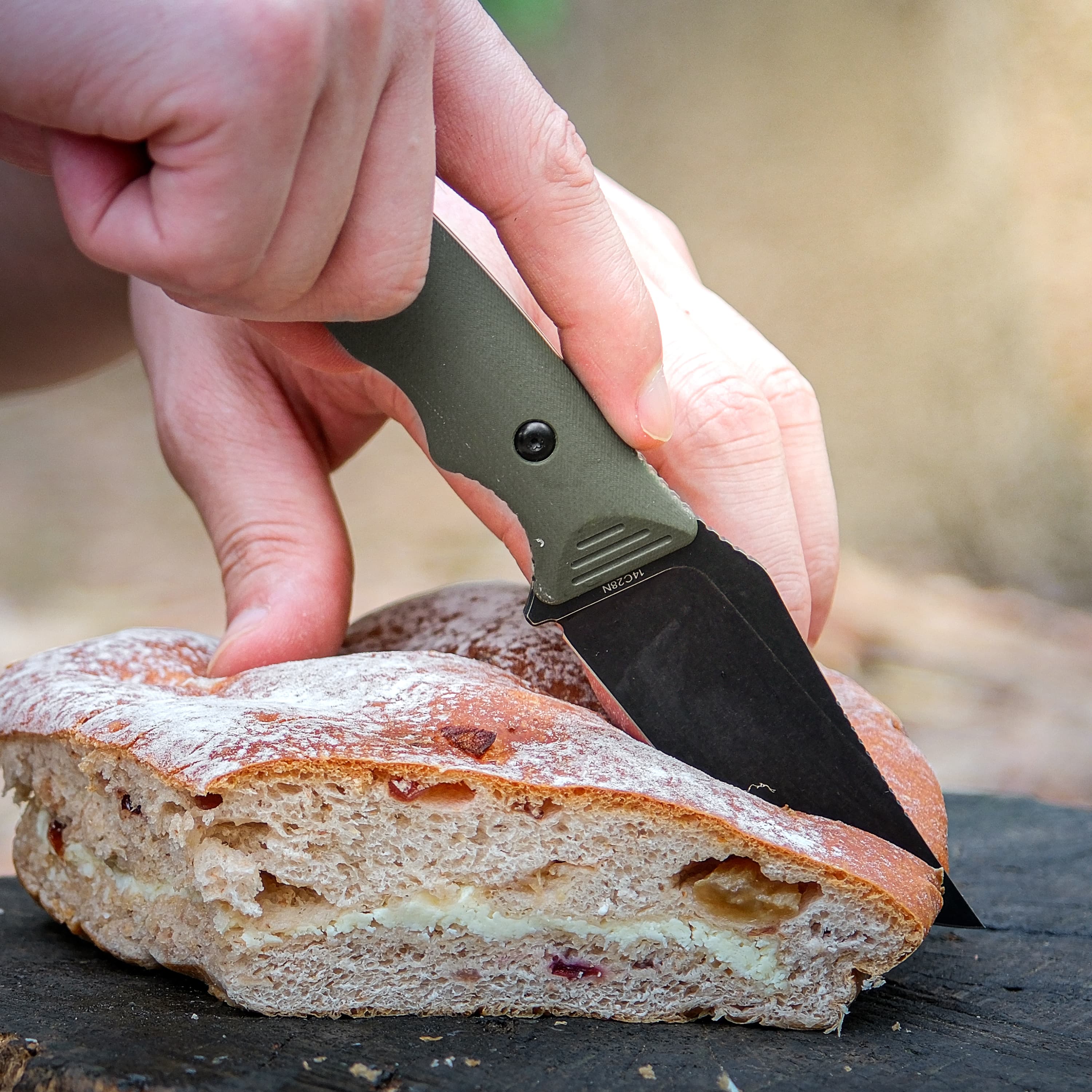 H-Back - Fixed Blade Knife (2.92" 14C28N Blade & G10 Handle) With S.O.A.R. Clip - D0402