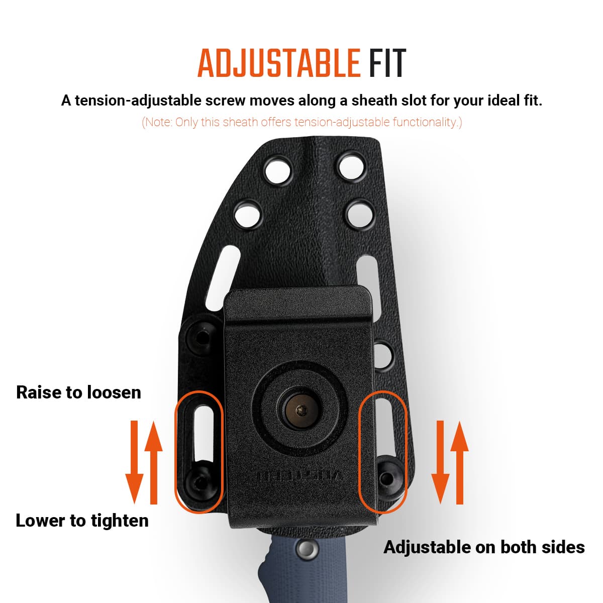 H-Back - Fixed Blade Knife (2.92" 14C28N Blade & G10 Handle) With S.O.A.R. Clip - D0403