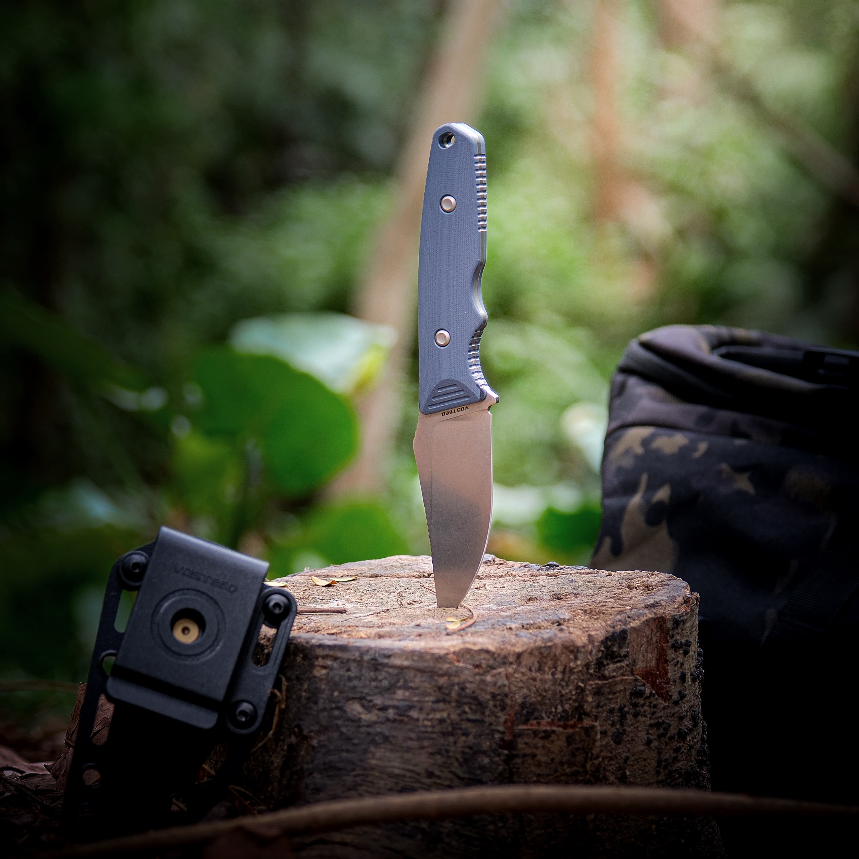 H-Back - Fixed Blade Knife (2.92" 14C28N Blade & G10 Handle) With S.O.A.R. Clip - D0403