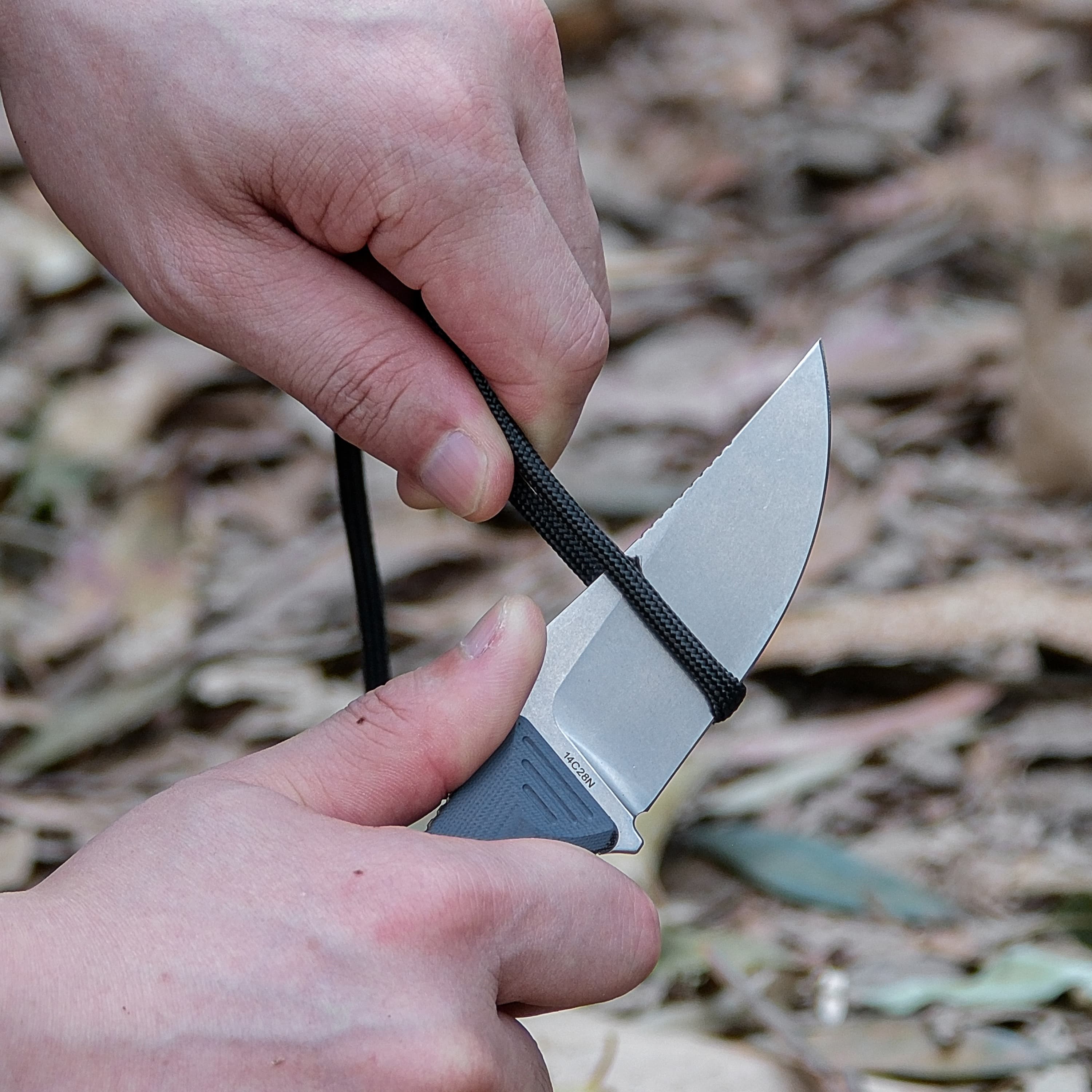 H-Back - Fixed Blade Knife (2.92" 14C28N Blade & G10 Handle) With S.O.A.R. Clip - D0403