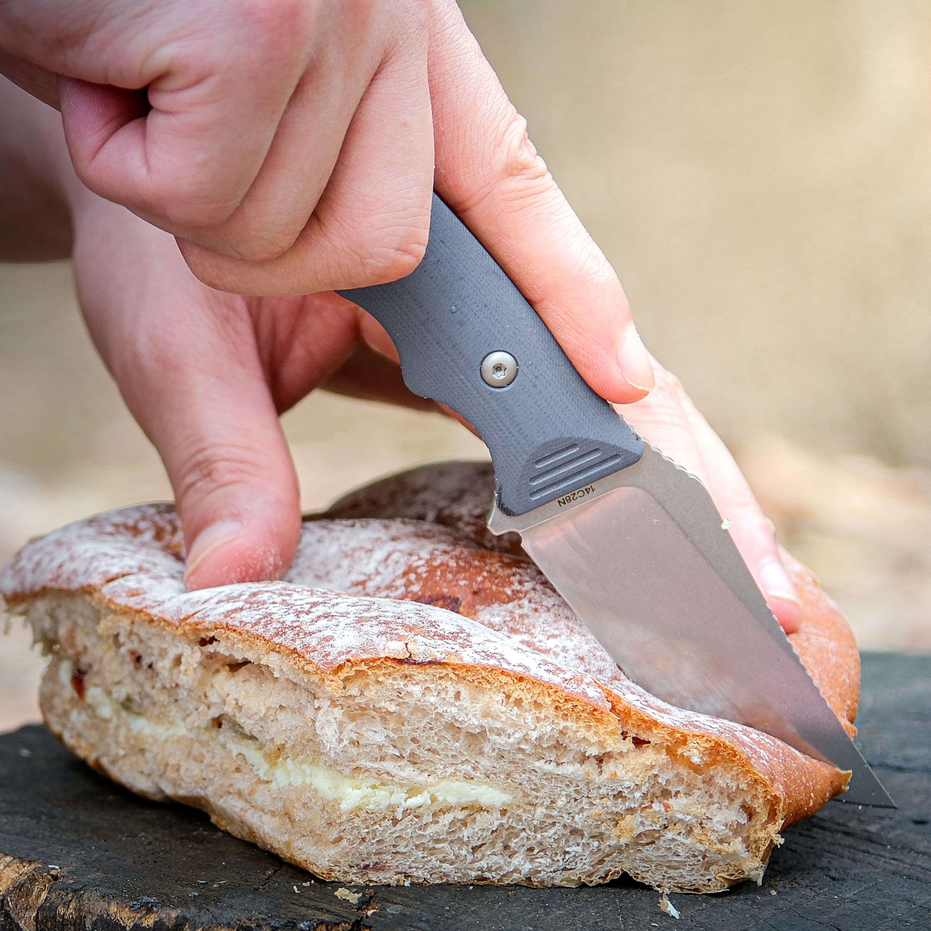 H-Back - Fixed Blade Knife (2.92" 14C28N Blade & G10 Handle) With S.O.A.R. Clip - D0403