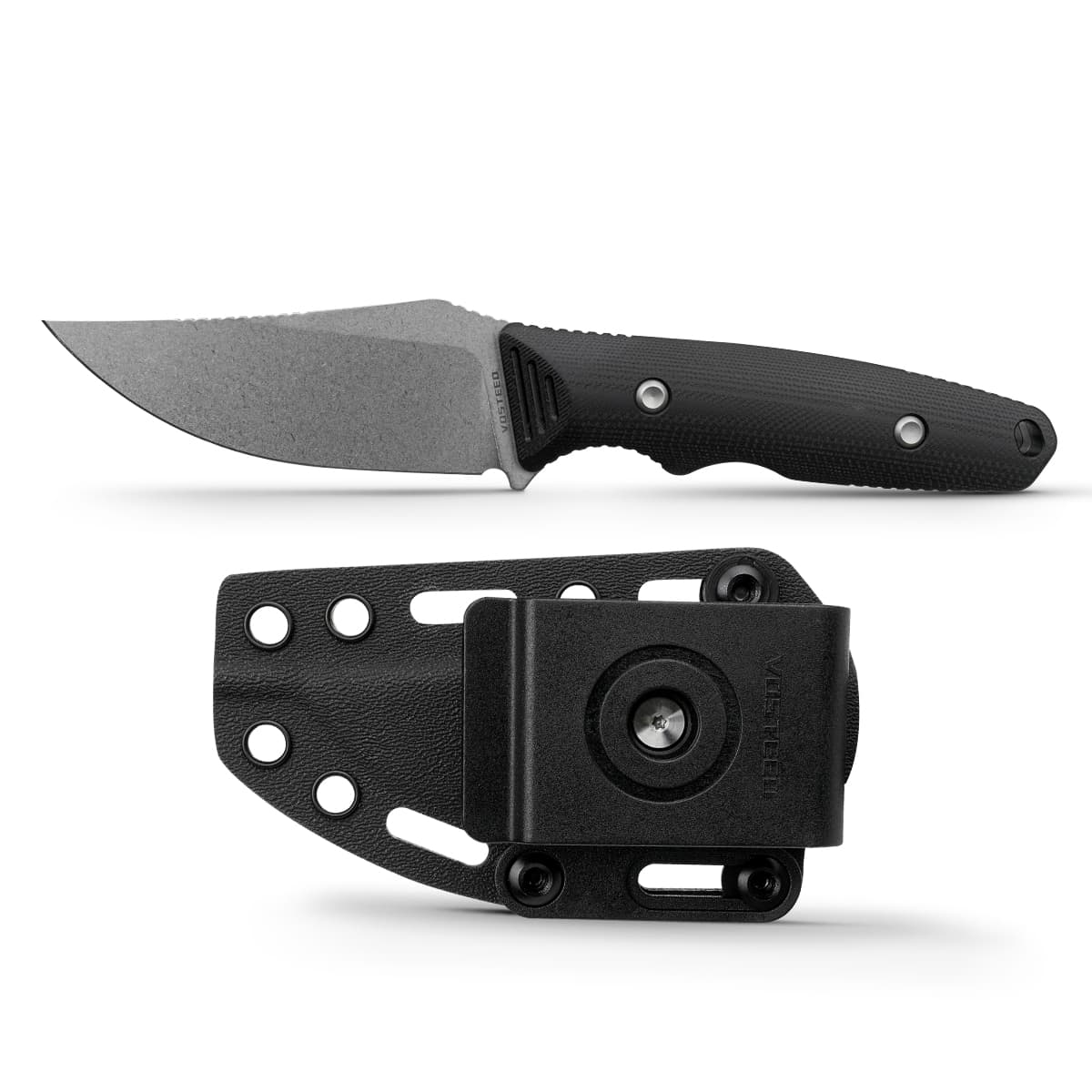 H-Back - Fixed Blade Knife (2.92" Nitro-V Blade & G10 Handle) With S.O.A.R. Clip - D0404