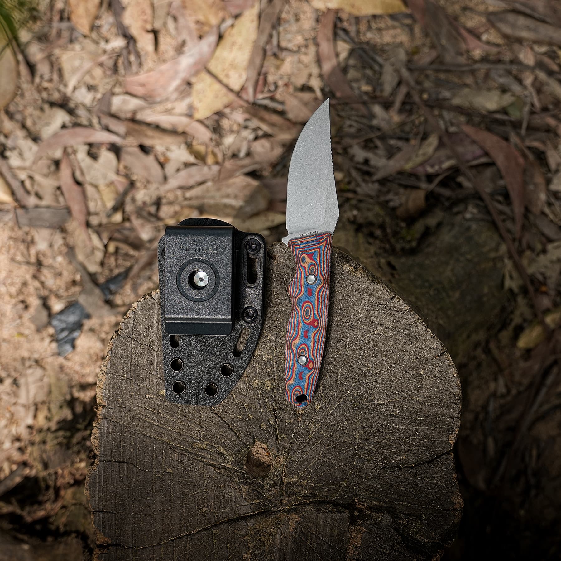 H-Back - Fixed Blade Knife (2.92" Nitro-V Blade & Micarta Handle) With S.O.A.R. Clip - D0406