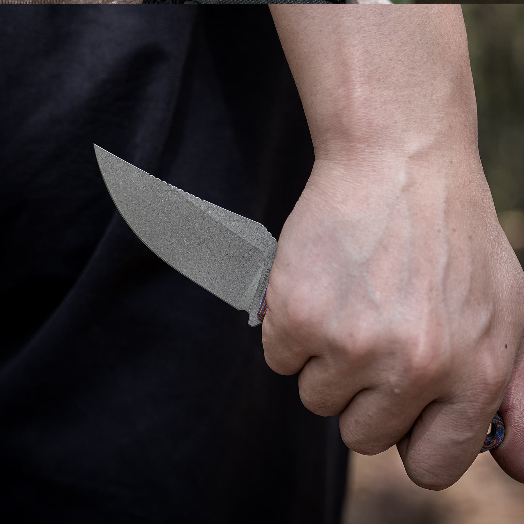 H-Back - Fixed Blade Knife (2.92" Nitro-V Blade & Micarta Handle) With S.O.A.R. Clip - D0406