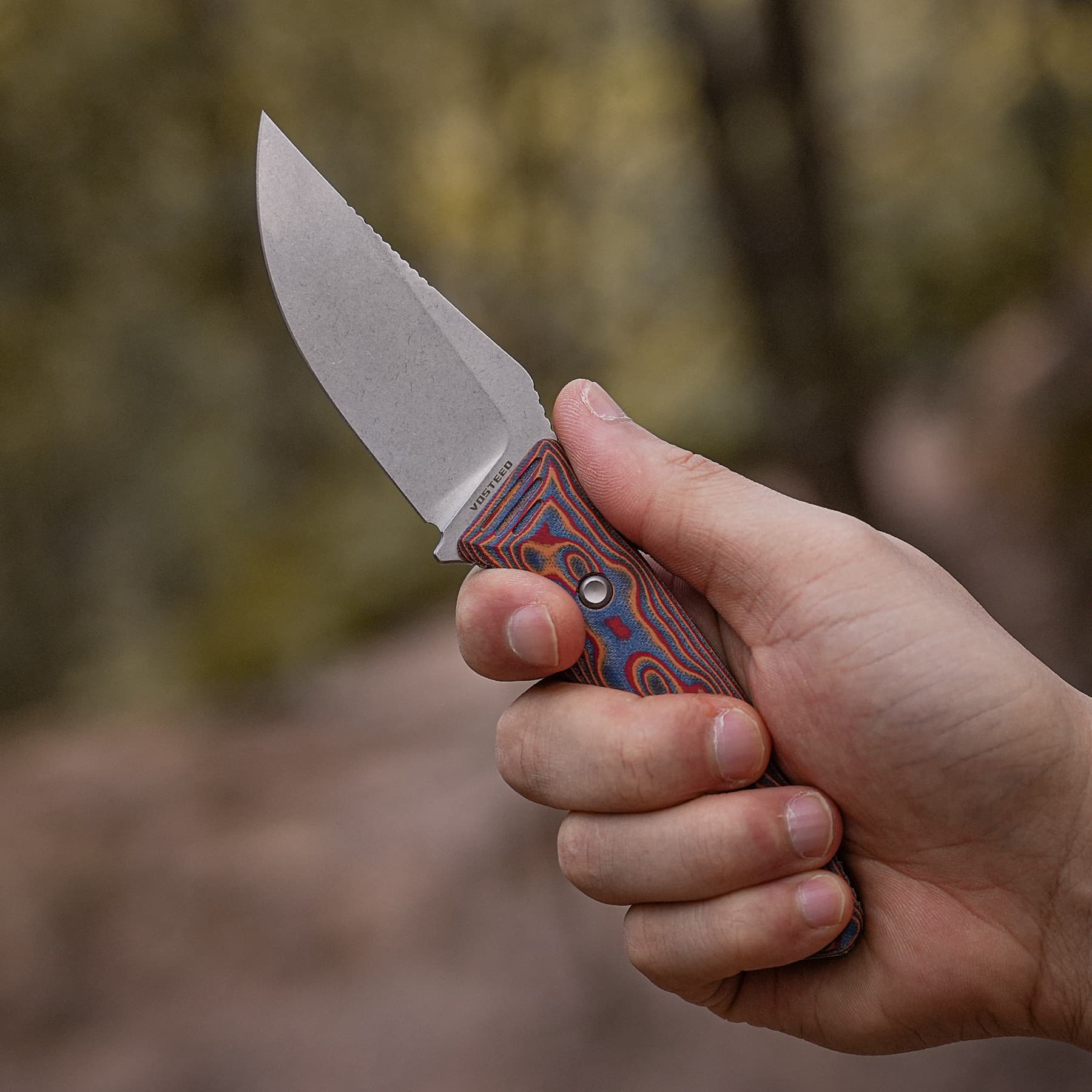 H-Back - Fixed Blade Knife (2.92" Nitro-V Blade & Micarta Handle) With S.O.A.R. Clip - D0406